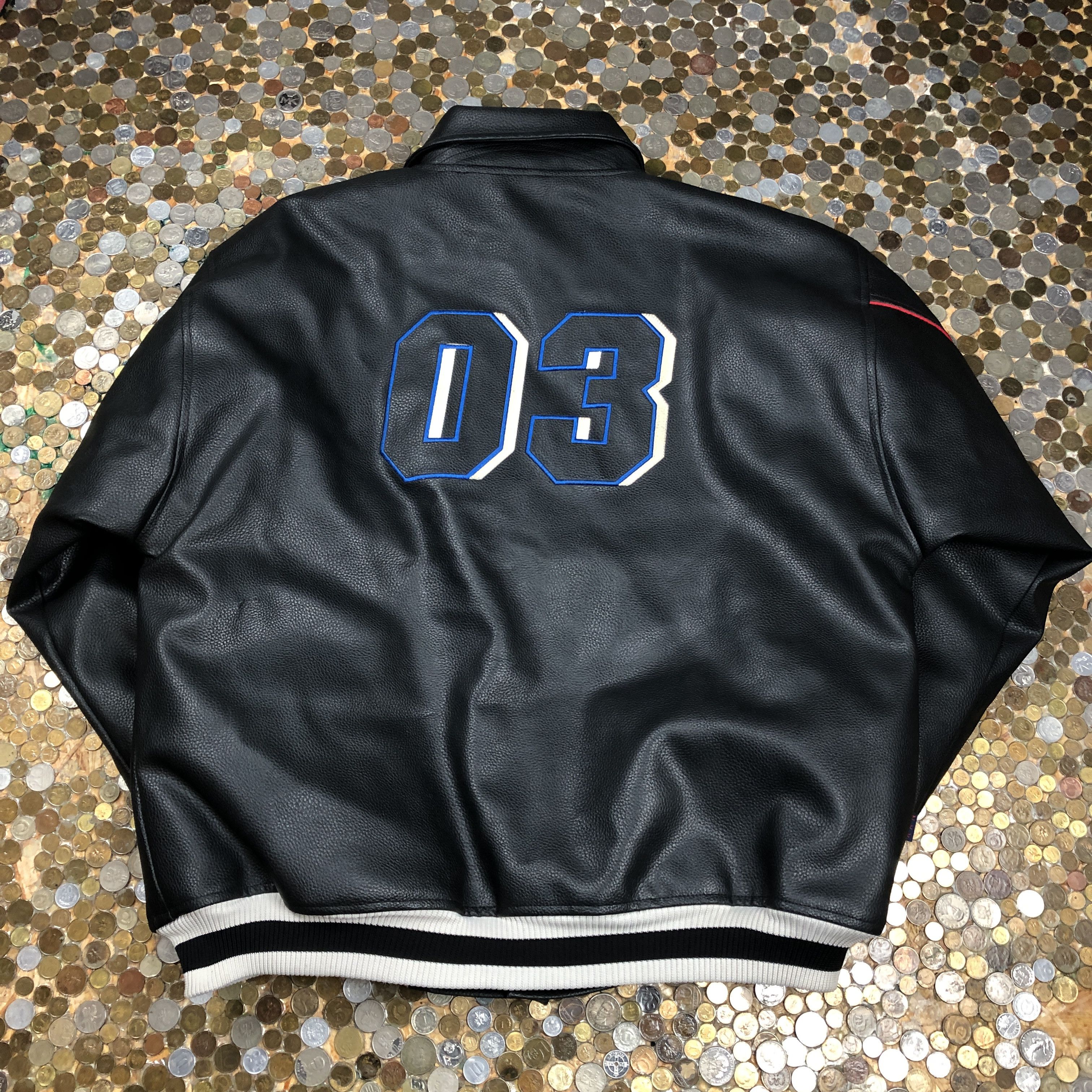 Vintage New York Bomber leather jacket 90's Size US XL / EU 56 / 4 - 5 Thumbnail