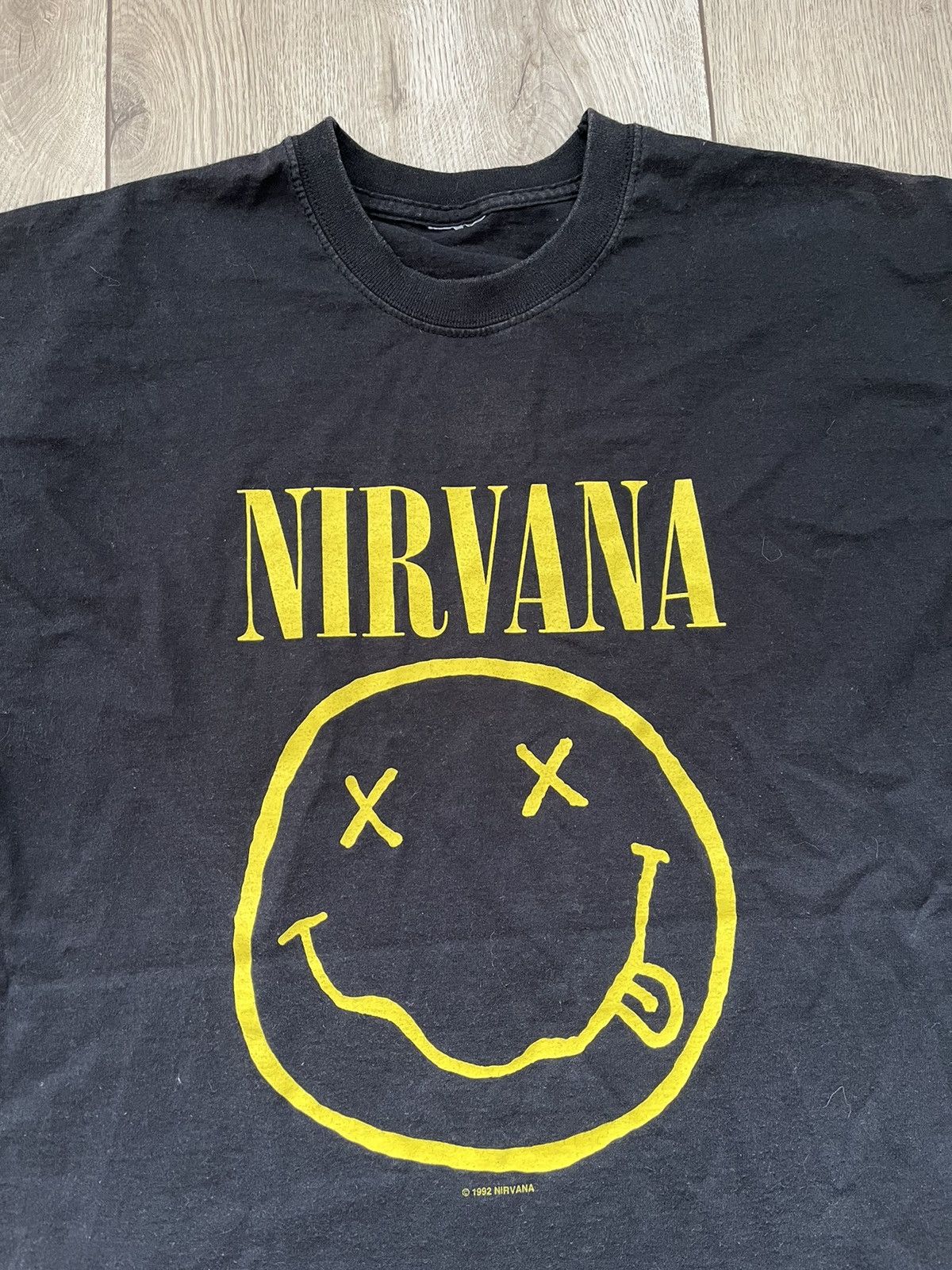 Nirvana × Vintage Tshirt Nirvana 1992 90s y2k Smiley Face Logo Flower Sniffin Size US M / EU 48-50 / 2 - 3 Thumbnail