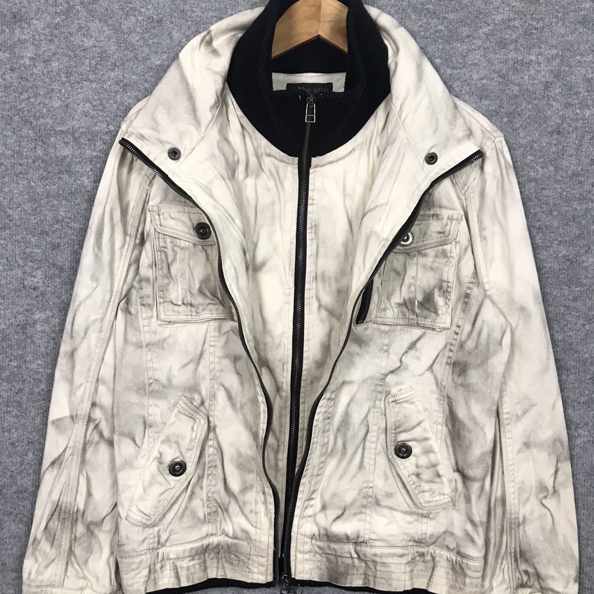 In The Attic IN THE ATTIC DOUBLE ZIPPIER ART DESIGN WHITE BLACK JACKET Size US M / EU 48-50 / 2 - 6 Thumbnail