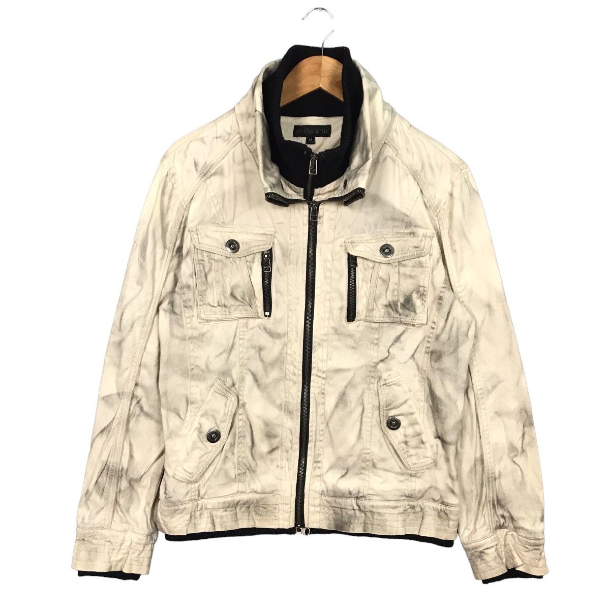 In The Attic IN THE ATTIC DOUBLE ZIPPIER ART DESIGN WHITE BLACK JACKET Size US M / EU 48-50 / 2 - 1 Thumbnail