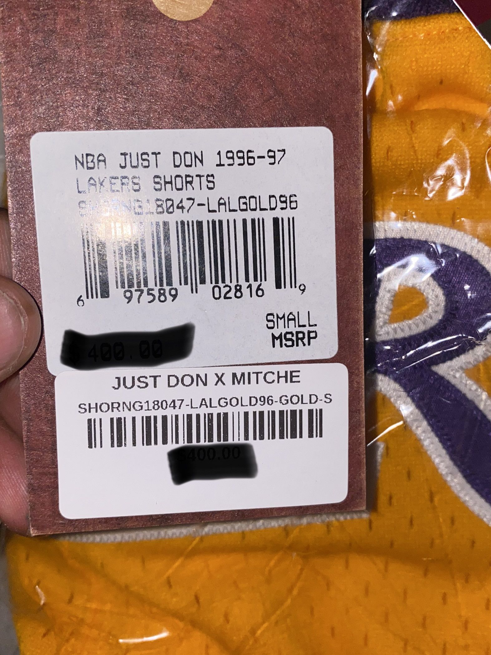 Just Don *Sz Small* Just Don Lakers Short Home 96-97 Size US 30 / EU 46 - 5 Thumbnail