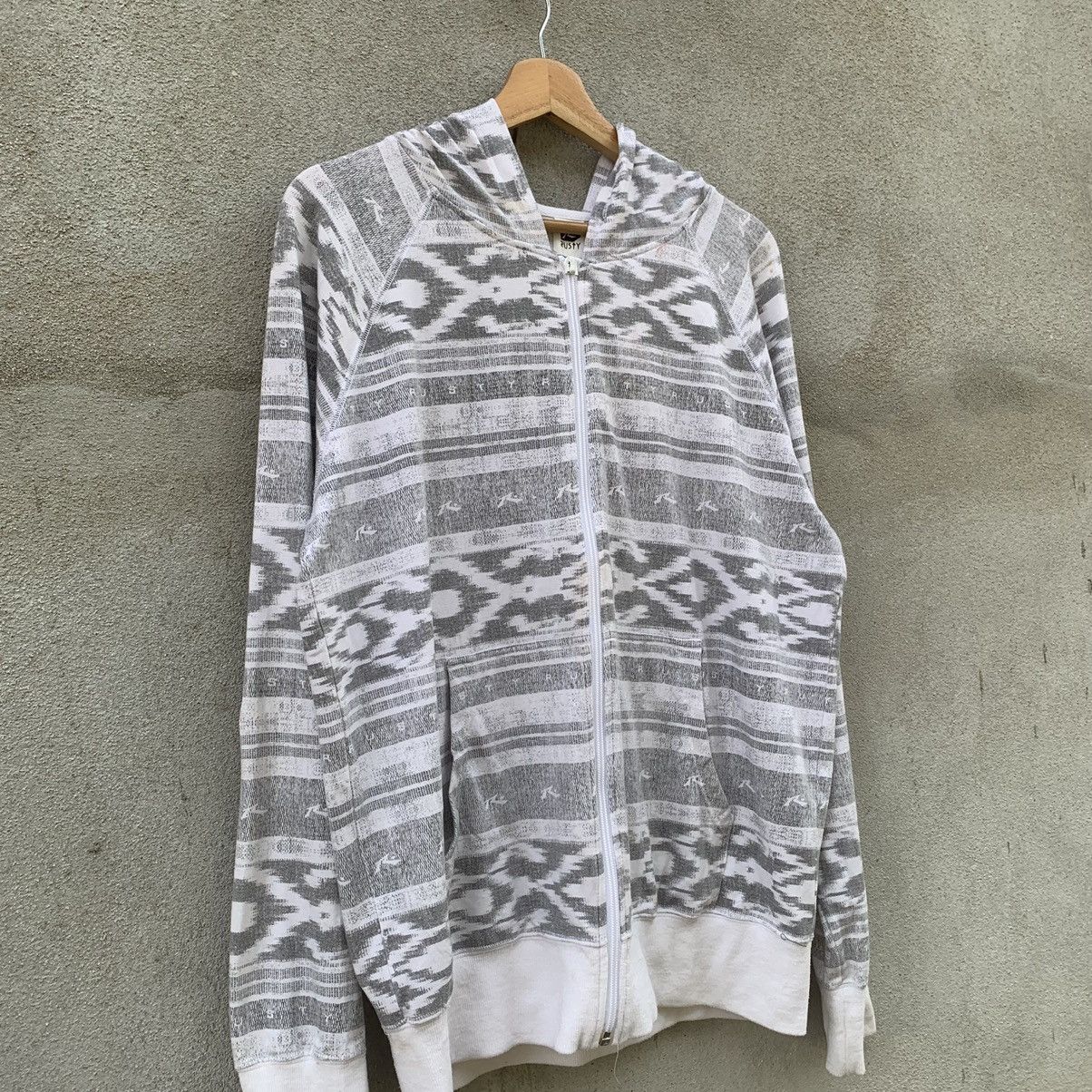 Rusty RUSTY SURF GANG FULLPRINTED NAVAJO HOODIE NATIVE ZIP SWEATER Size US M / EU 48-50 / 2 - 9 Thumbnail