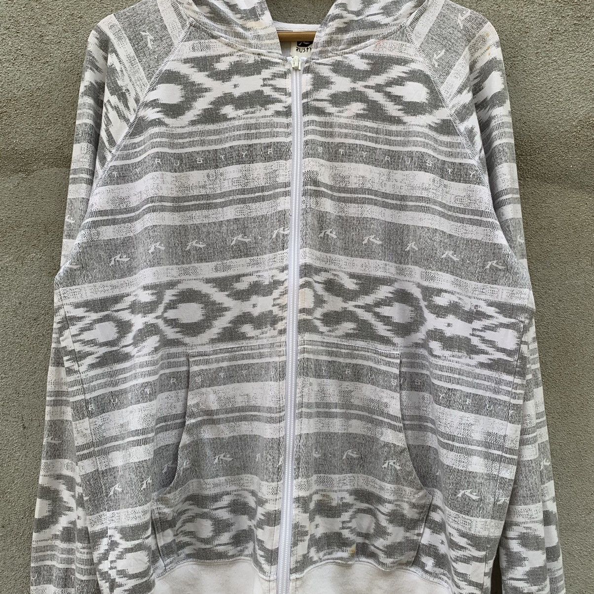 Rusty RUSTY SURF GANG FULLPRINTED NAVAJO HOODIE NATIVE ZIP SWEATER Size US M / EU 48-50 / 2 - 2 Thumbnail