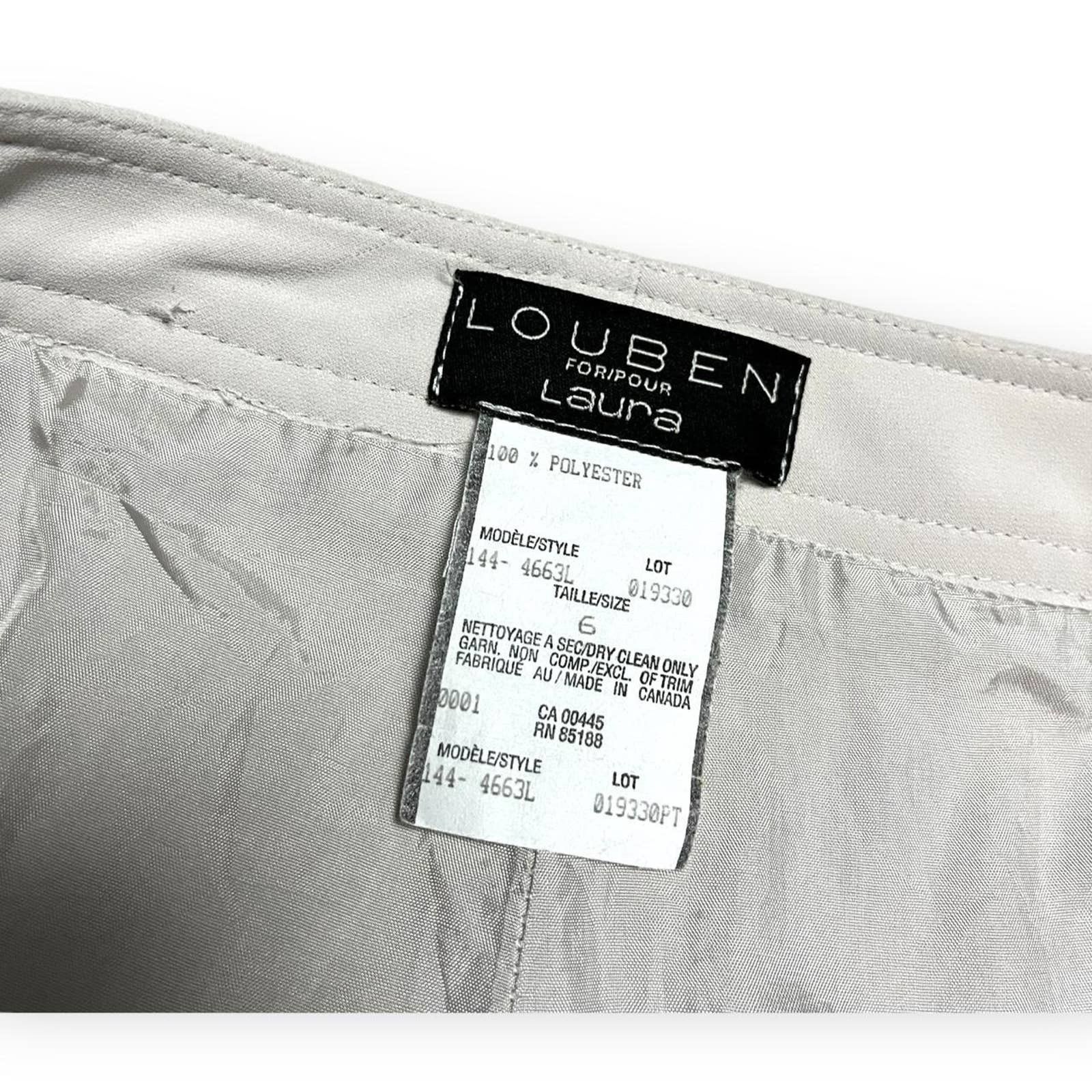 Vintage Louben Laura Vintage Pleated Straight Leg Dress Pants Womens Size 28" / US 6 / IT 42 - 3 Thumbnail
