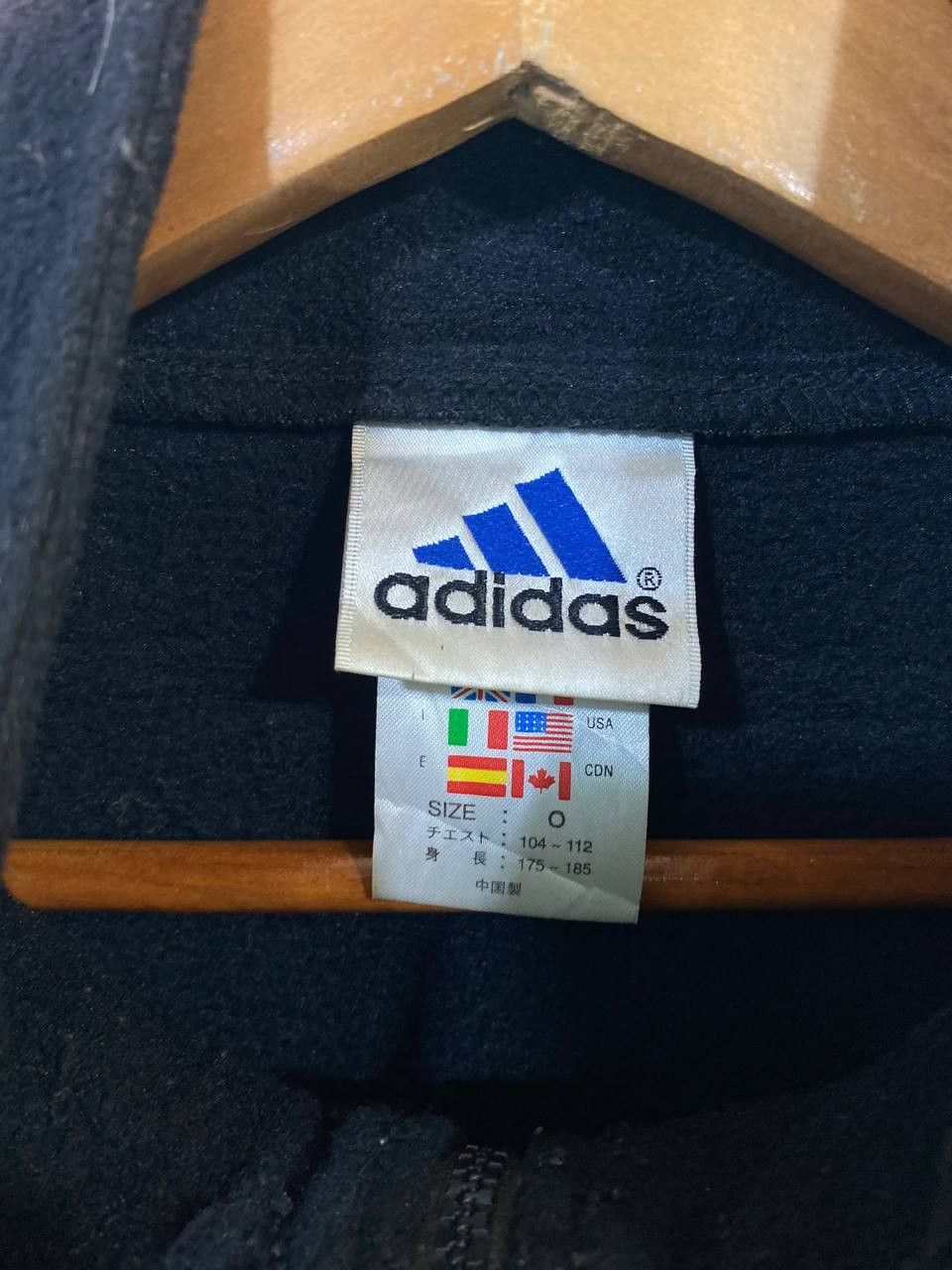 Adidas Vintage Adidas black Fleece Jacket Size US M / EU 48-50 / 2 - 4 Thumbnail