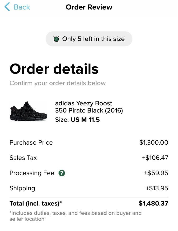 Adidas Yeezy Boost 350 “Pirate Black” Size (2016)