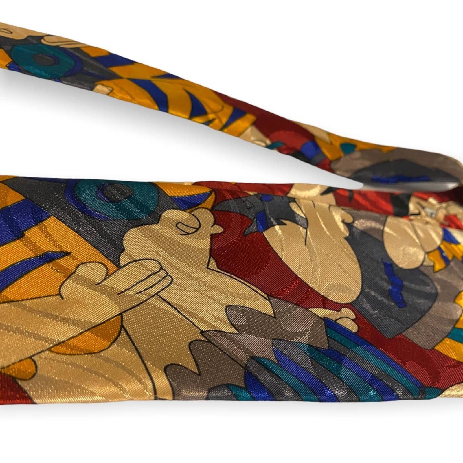 Vintage Vintage Flintstones Bunbury Hand-Made Silk Neck Tie Size ONE SIZE - 4 Thumbnail