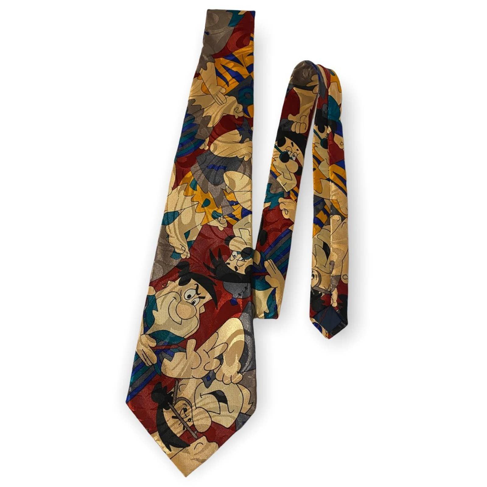 Vintage Vintage Flintstones Bunbury Hand-Made Silk Neck Tie Size ONE SIZE - 1 Thumbnail