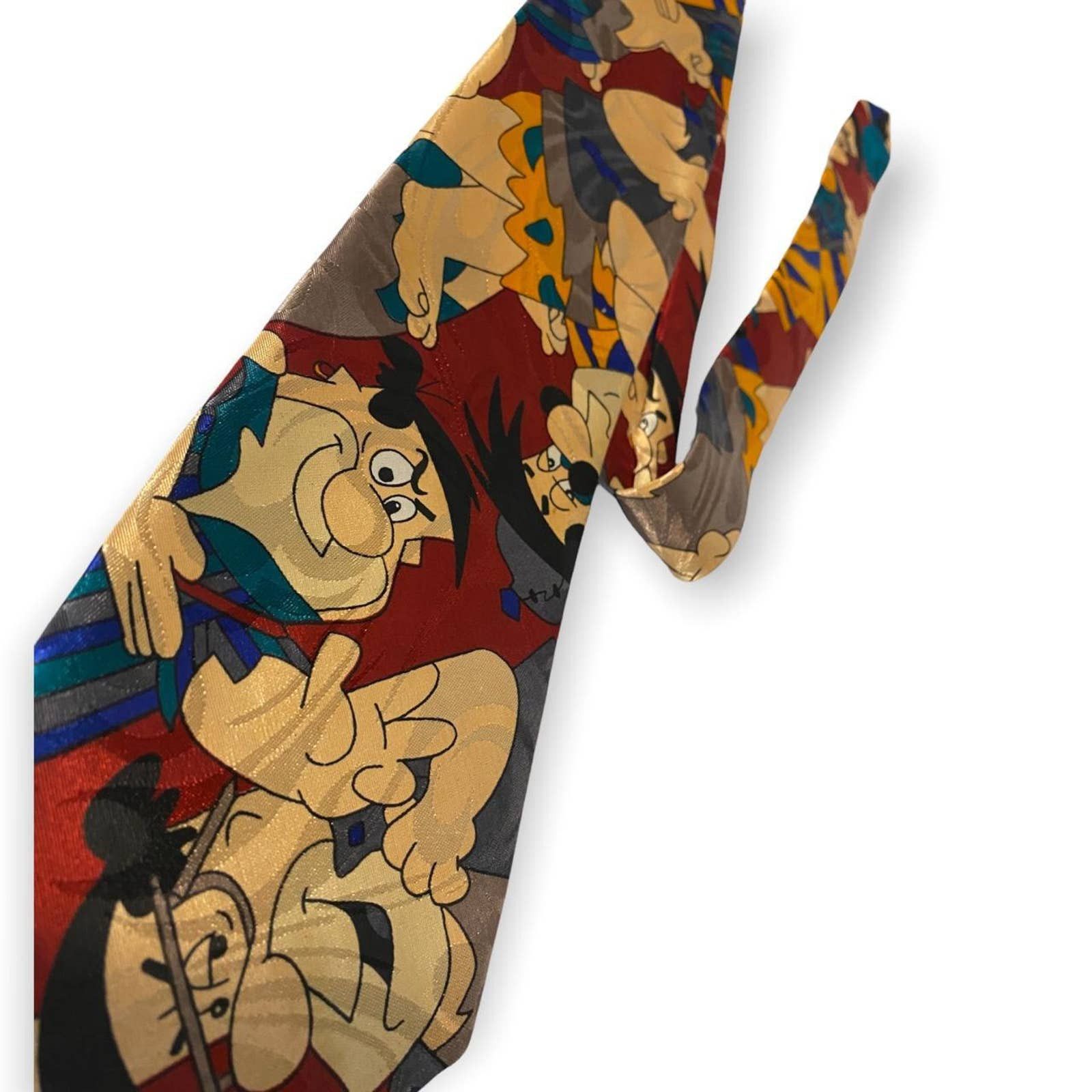 Vintage Vintage Flintstones Bunbury Hand-Made Silk Neck Tie Size ONE SIZE - 2 Thumbnail