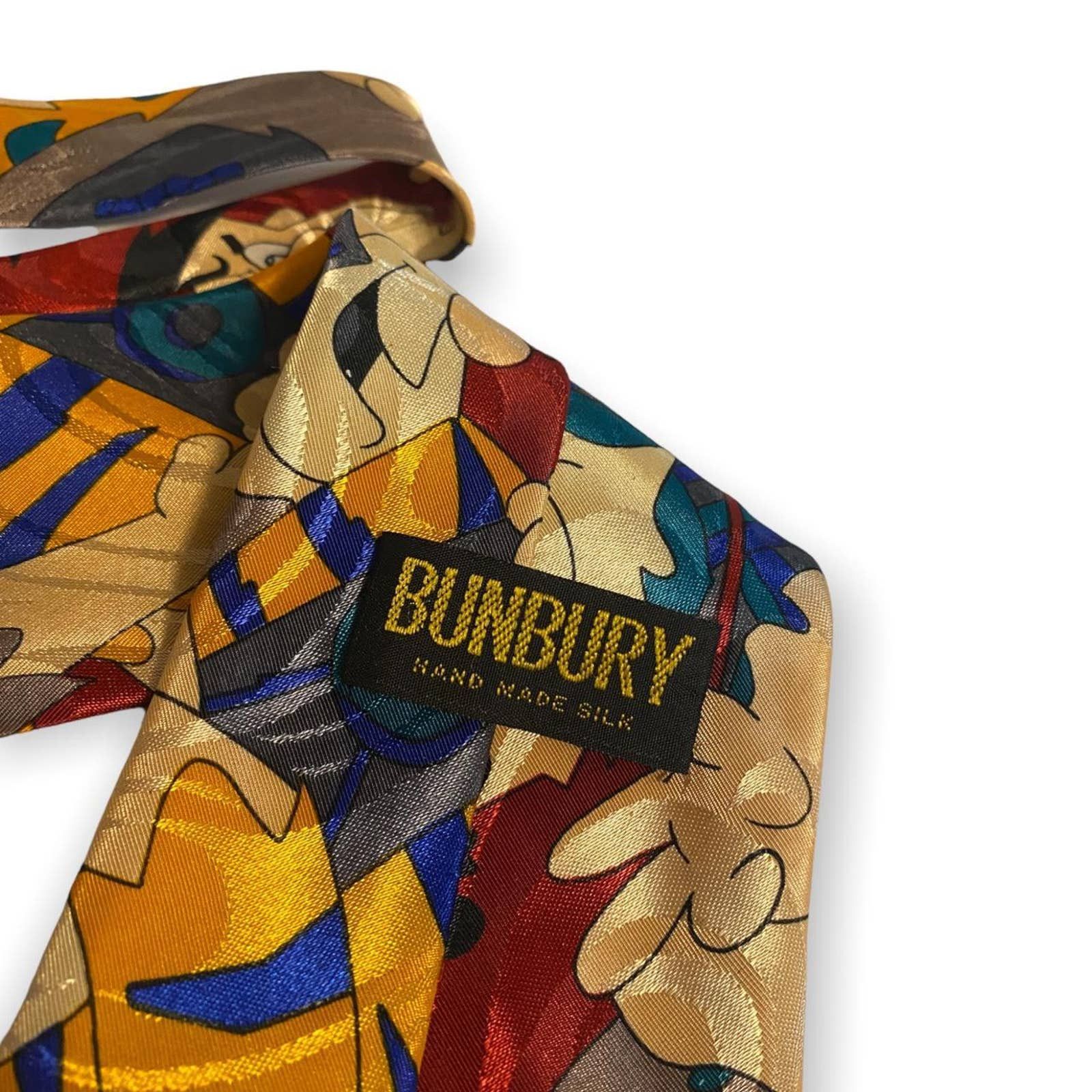 Vintage Vintage Flintstones Bunbury Hand-Made Silk Neck Tie Size ONE SIZE - 3 Thumbnail