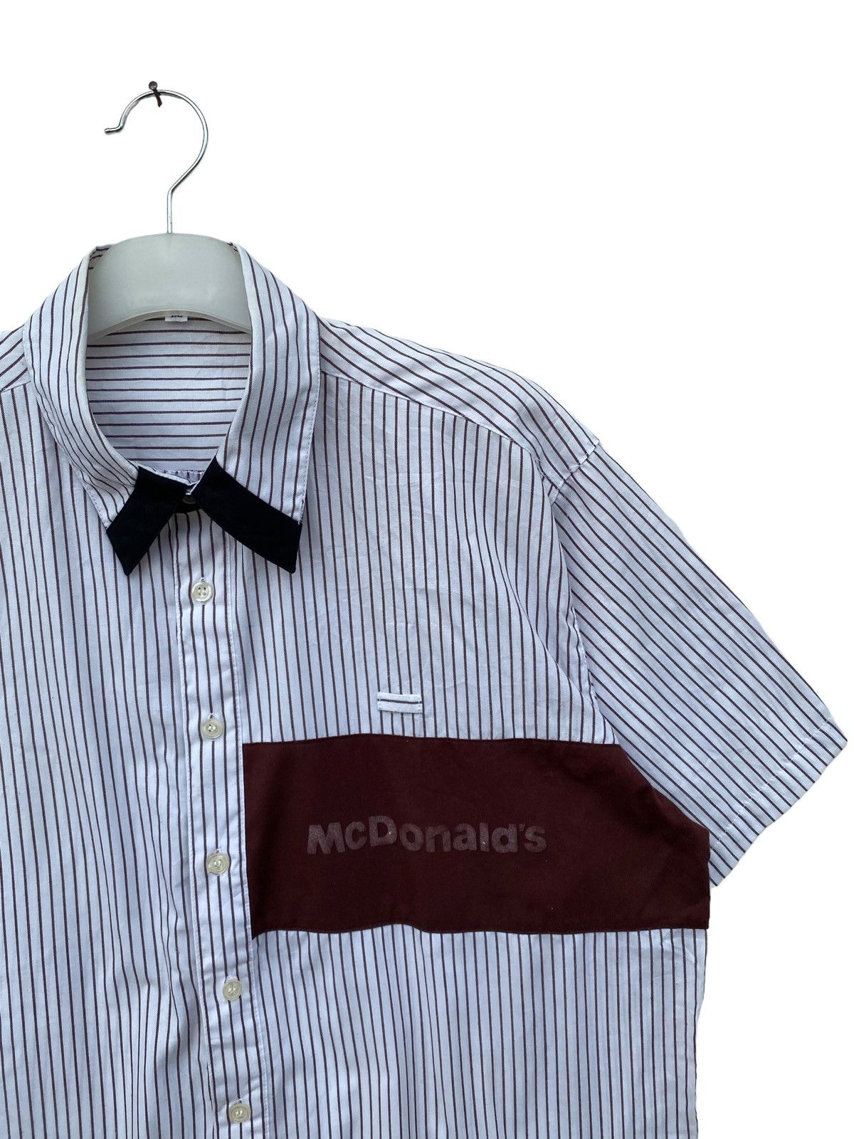 Japanese Brand Vintage Mc Donald Worker Stripe Shirt Size US XL / EU 56 / 4 - 4 Thumbnail