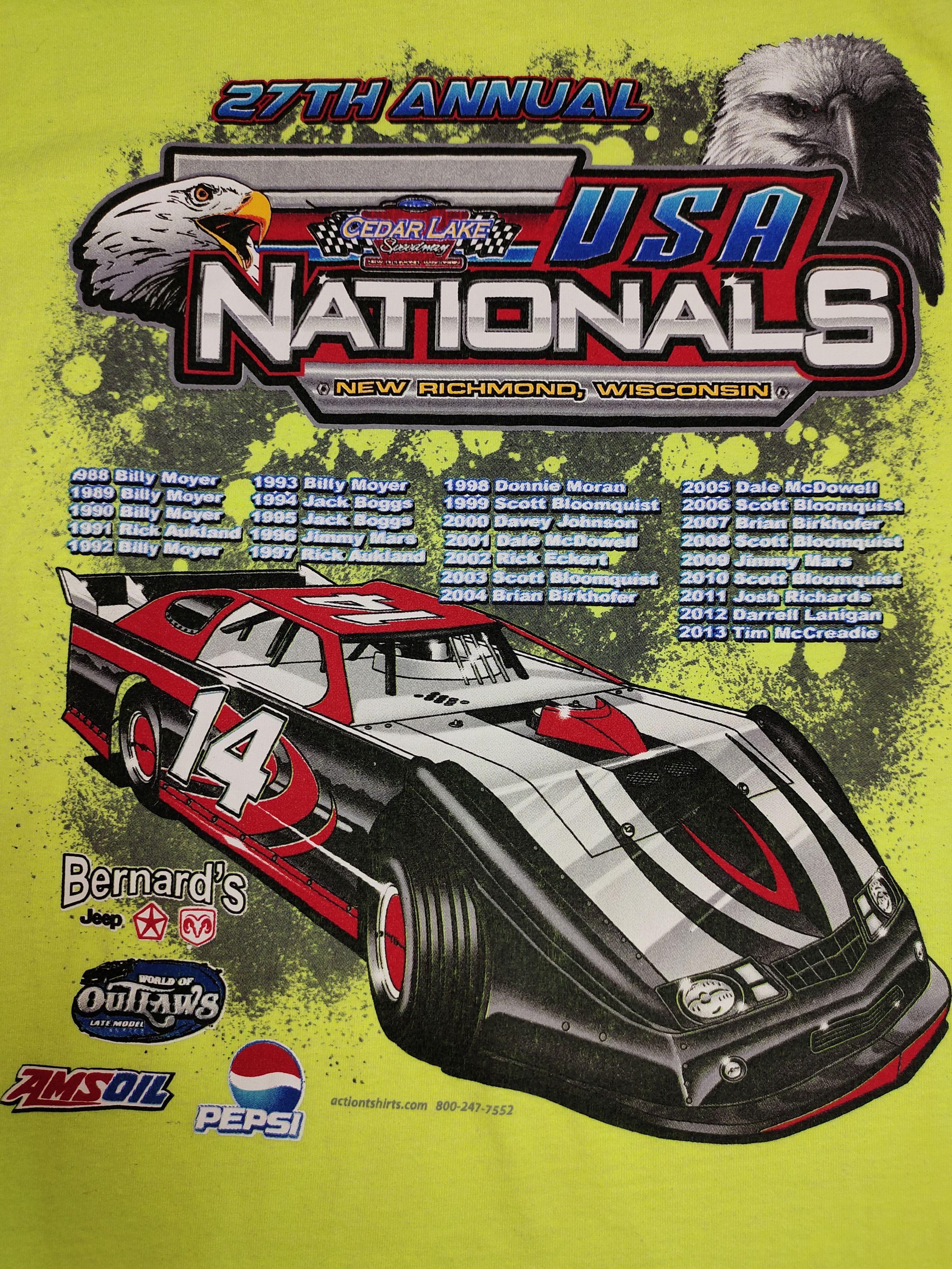 Gildan 27TH Annual USA Nationals Cedar Lake Speedway Size US L / EU 52-54 / 3 - 1 Thumbnail