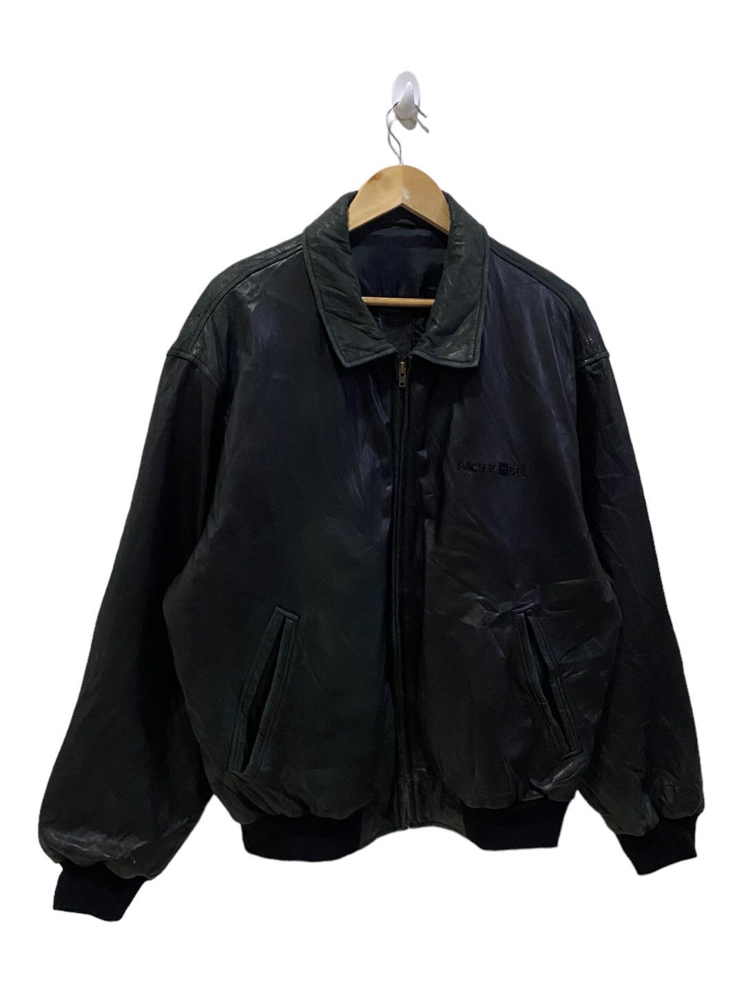 Diesel × Golden Bear 🔥GOLDEN BEAR PACIFIC BELL FAUX LEATHER BOMBER JACKET Size US L / EU 52-54 / 3 - 8 Thumbnail