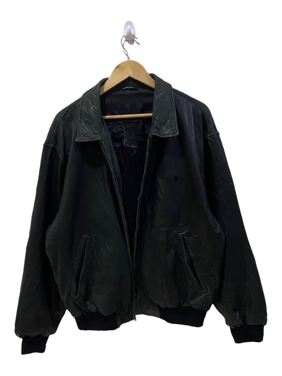 Diesel × Golden Bear 🔥GOLDEN BEAR PACIFIC BELL FAUX LEATHER BOMBER JACKET Size US L / EU 52-54 / 3 - 7 Thumbnail