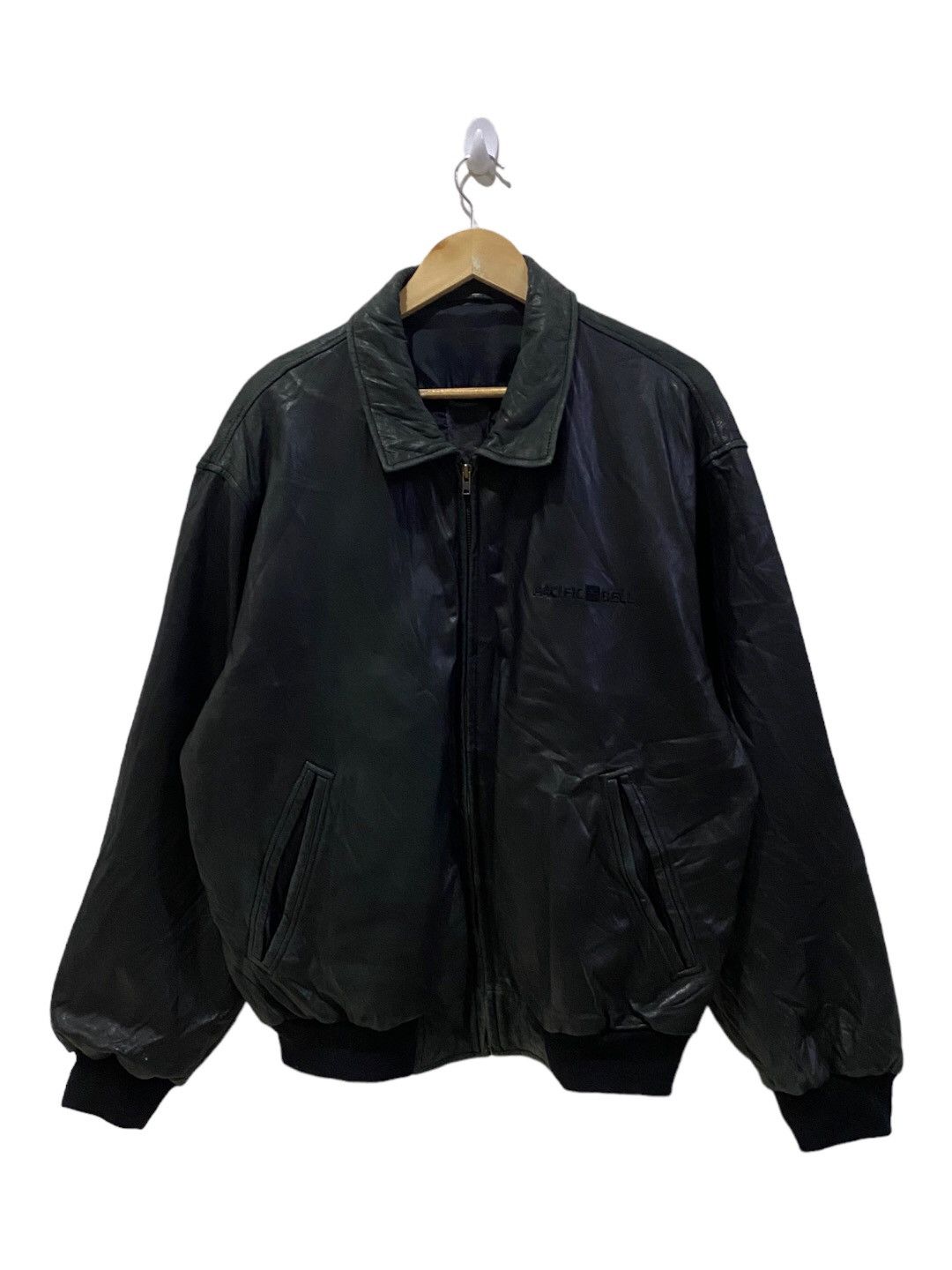 Diesel × Golden Bear 🔥GOLDEN BEAR PACIFIC BELL FAUX LEATHER BOMBER JACKET Size US L / EU 52-54 / 3 - 2 Thumbnail