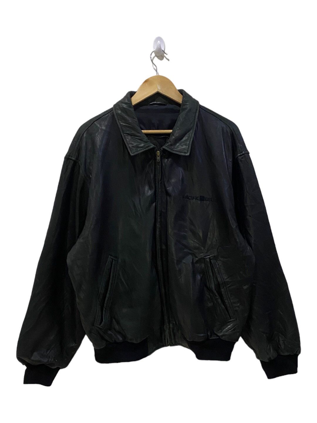 Diesel × Golden Bear 🔥GOLDEN BEAR PACIFIC BELL FAUX LEATHER BOMBER JACKET Size US L / EU 52-54 / 3 - 5 Thumbnail