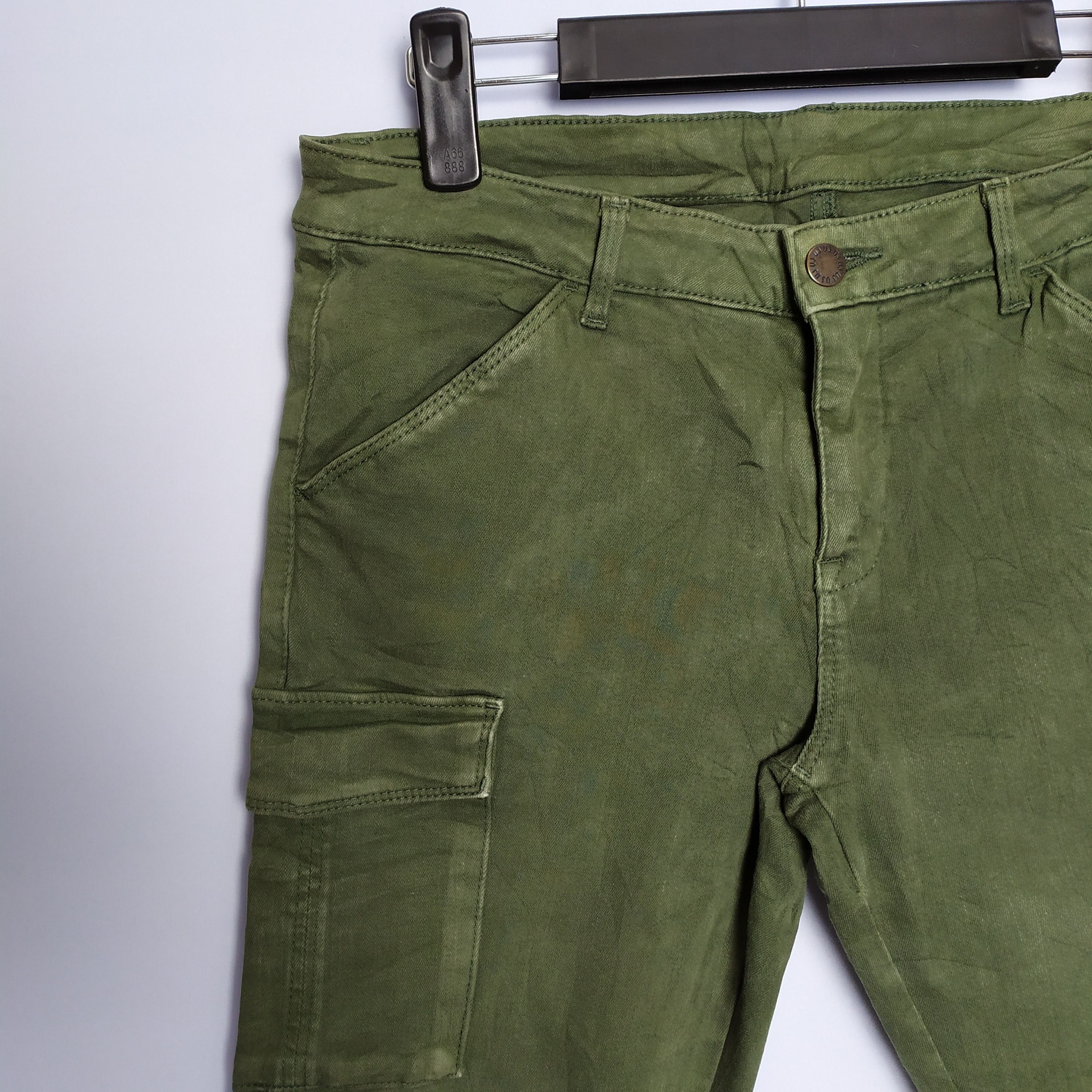 Japanese Brand Japanese brand Green Cargo Pants skinny style Size US 27 - 4 Thumbnail