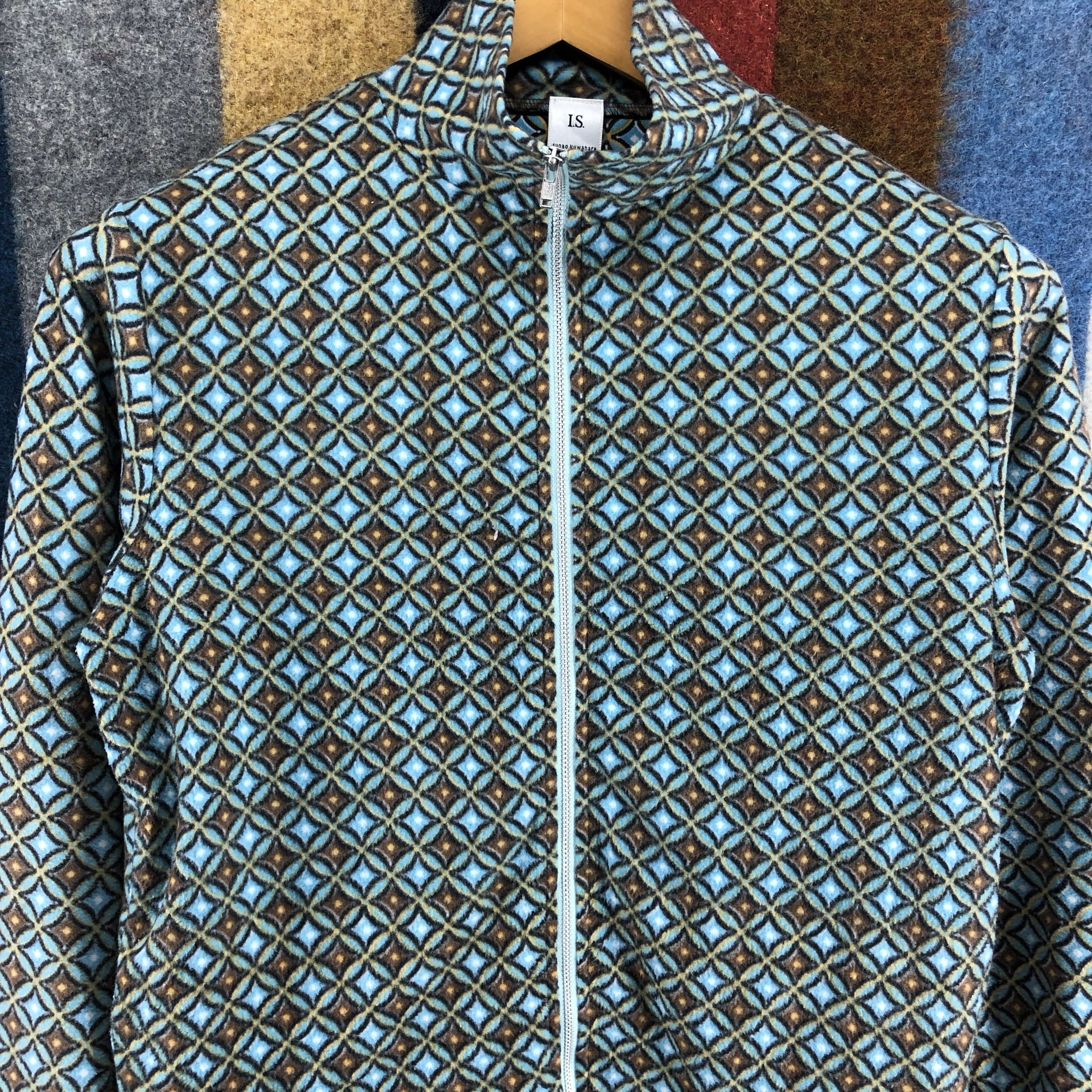 Issey Miyake I.S SUNAO KUWAHARA Fleece Abstract Geometry #0128/G Size S / US 4 / IT 40 - 2 Thumbnail