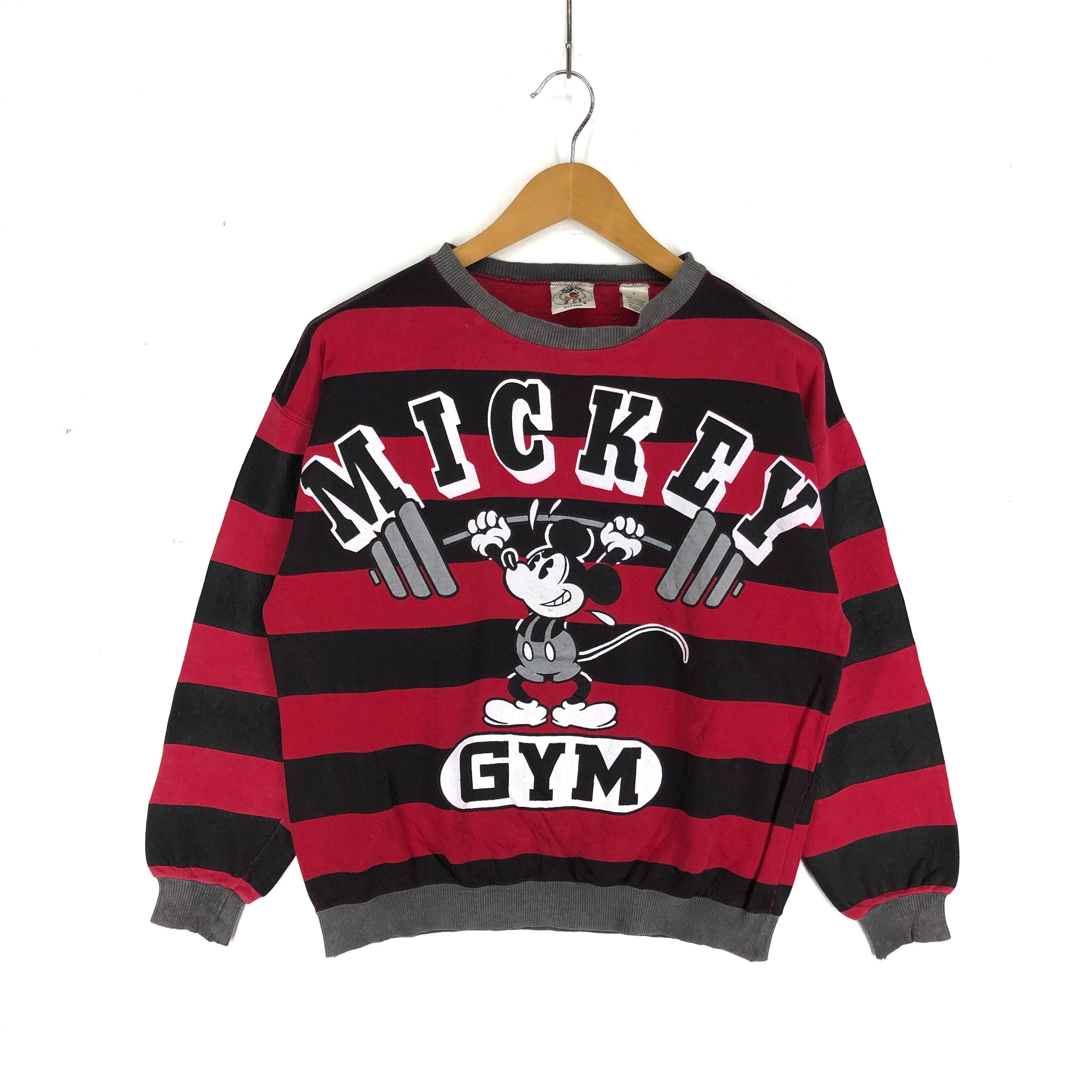 Disney 90s Vintage MICKEY MOUSE GYM Rare Design Sweatshirt #2264-79 Size US M / EU 48-50 / 2 - 1 Thumbnail