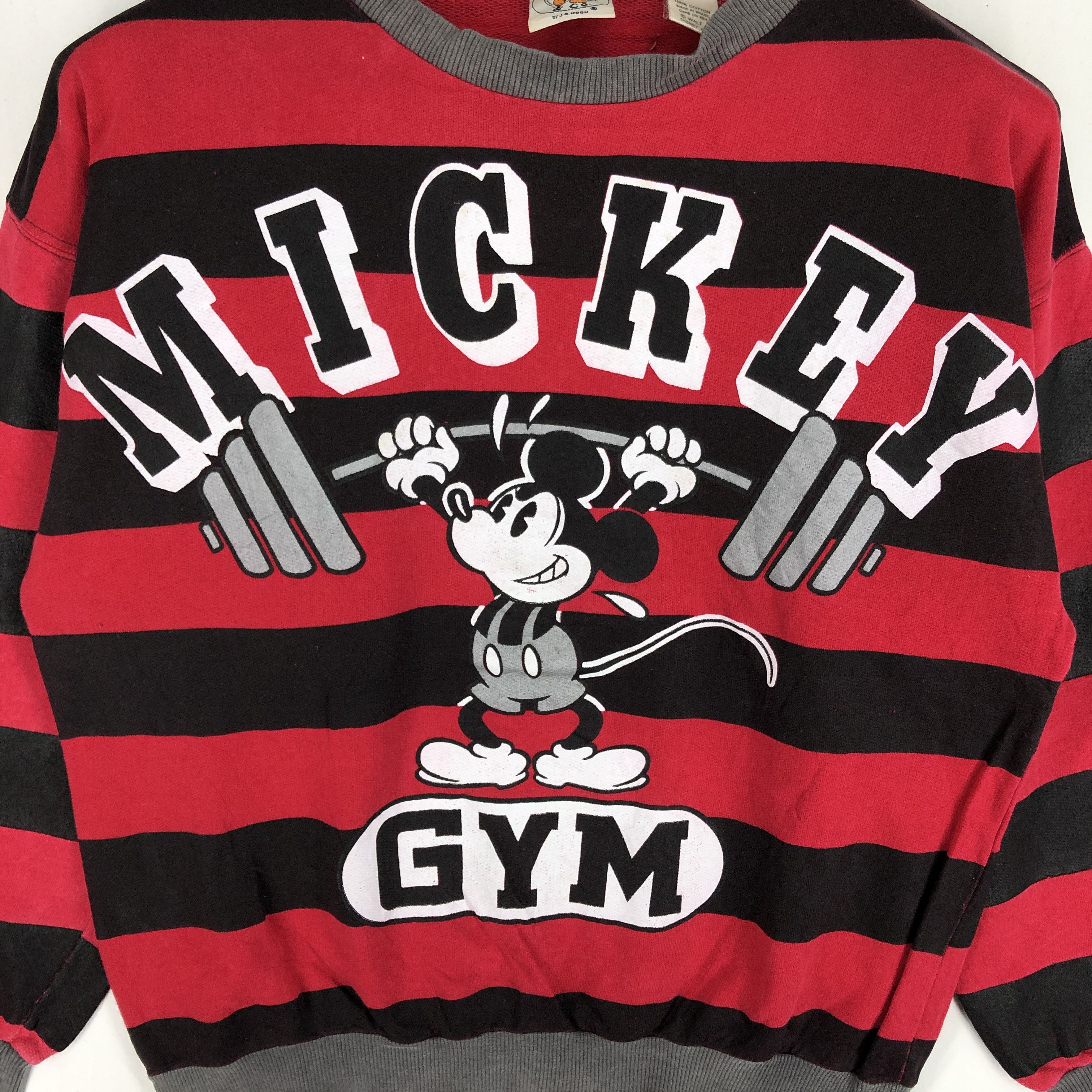 Disney 90s Vintage MICKEY MOUSE GYM Rare Design Sweatshirt #2264-79 Size US M / EU 48-50 / 2 - 2 Thumbnail