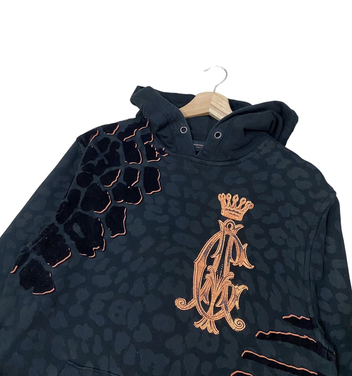 Ed Hardy 🌟CHRISTIAN AUDIGIER OVERPRINT SCALES PULLOVER HOODIE Size US S / EU 44-46 / 1 - 5 Thumbnail