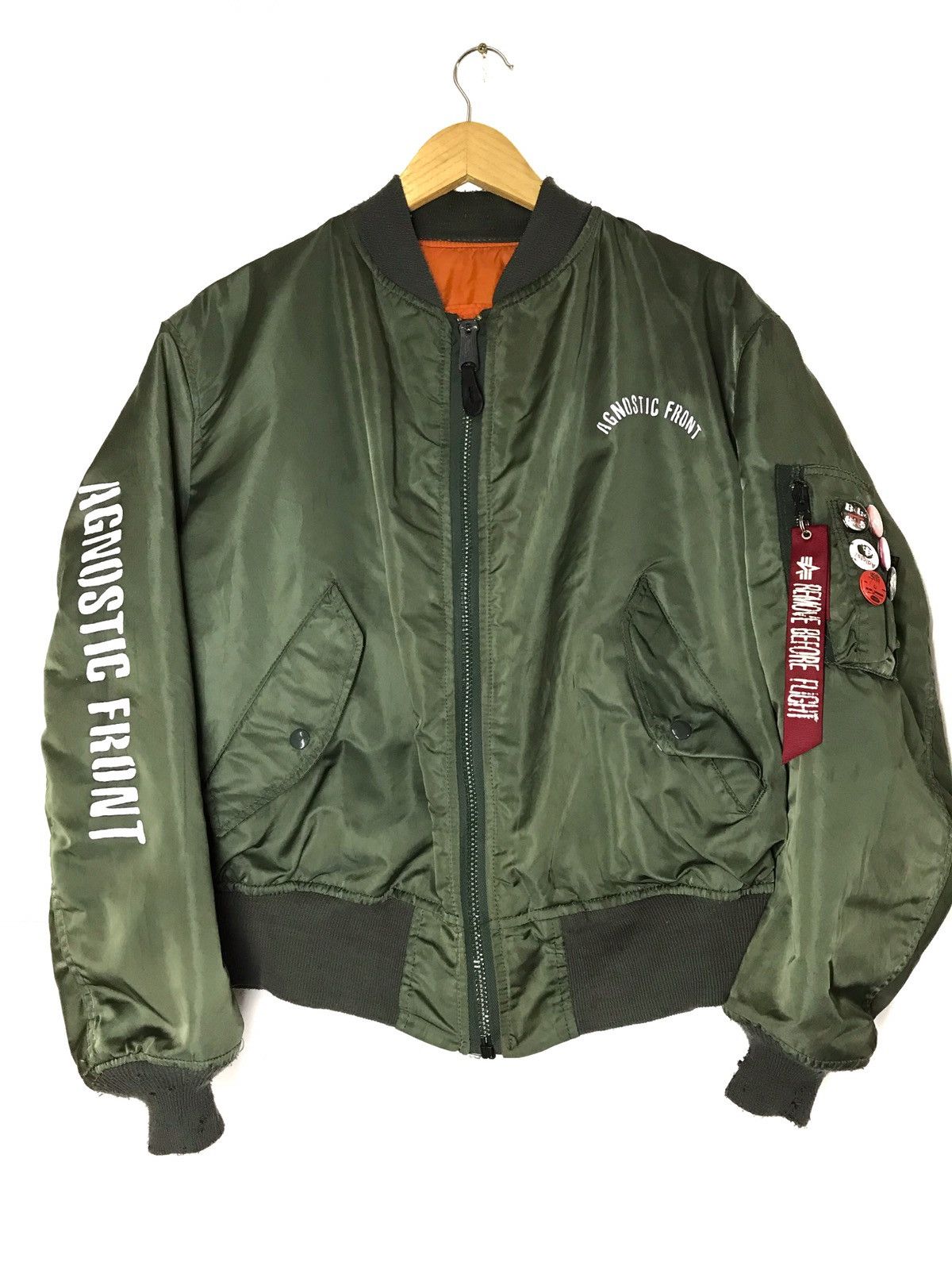 Alpha Industries Bomber jacket Alpha custom band agnostic front Size US L / EU 52-54 / 3 - 2 Thumbnail