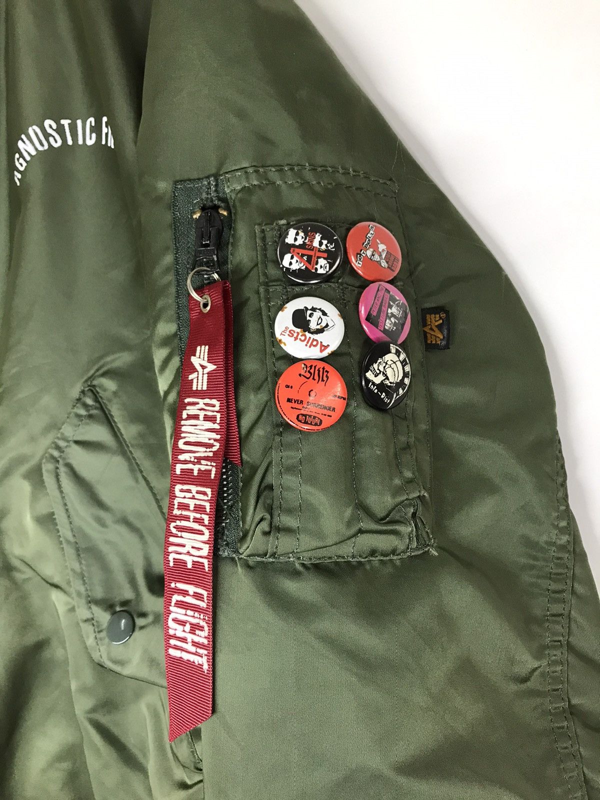 Alpha Industries Bomber jacket Alpha custom band agnostic front Size US L / EU 52-54 / 3 - 4 Thumbnail