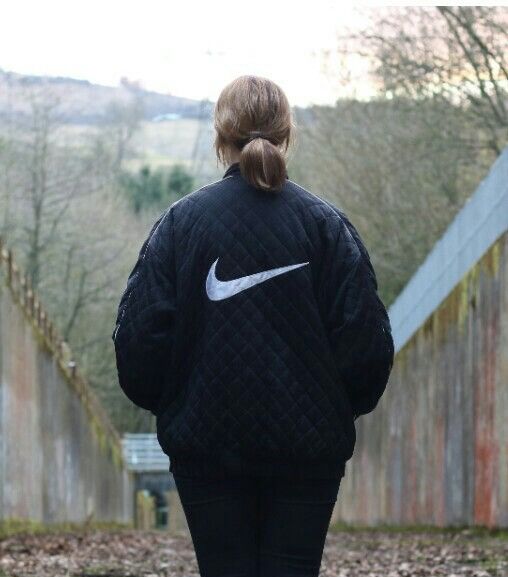 Nike × Vintage Vintage 90s’ Nike Puffer Jacket Big Logo Size US L / EU 52-54 / 3 - 1 Thumbnail