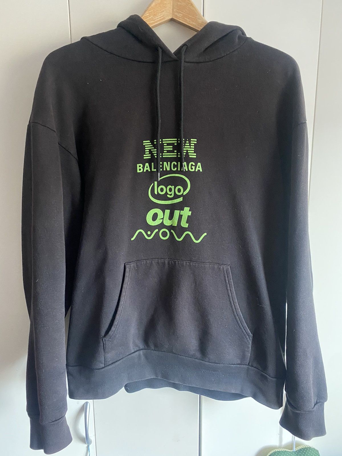 Balenciaga New Balenciaga Logo Out Hoodie Grailed