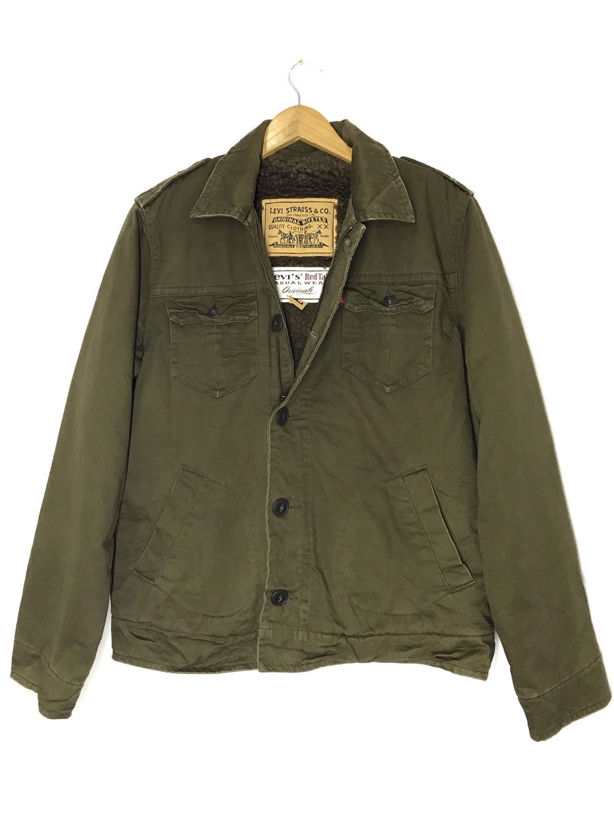 Levi's Levi's Mens Sherpa Military Shirt Jacket Size US L / EU 52-54 / 3 - 1 Thumbnail