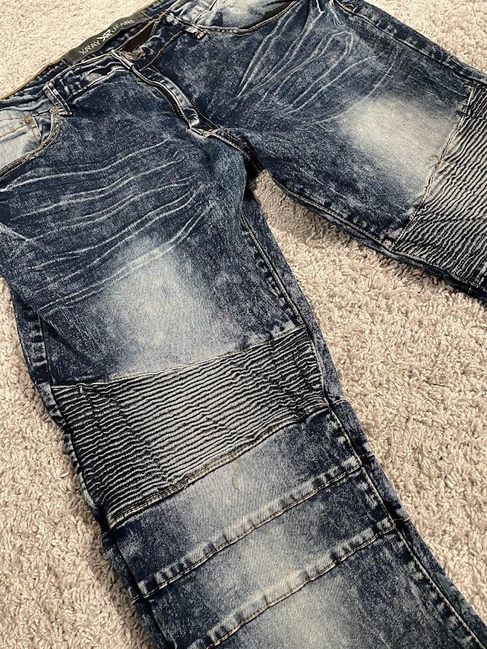 Xray Footwear X-ray Biker Blue Jeans 36x32 Size US 36 / EU 52 - 2 Thumbnail