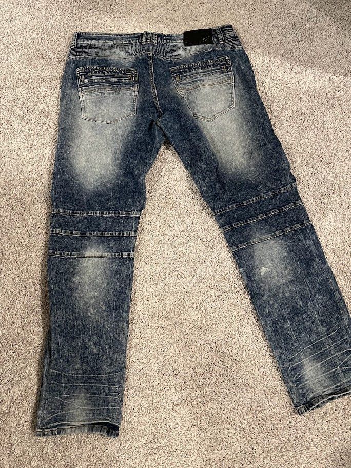 Xray Footwear X-ray Biker Blue Jeans 36x32 Size US 36 / EU 52 - 5 Thumbnail
