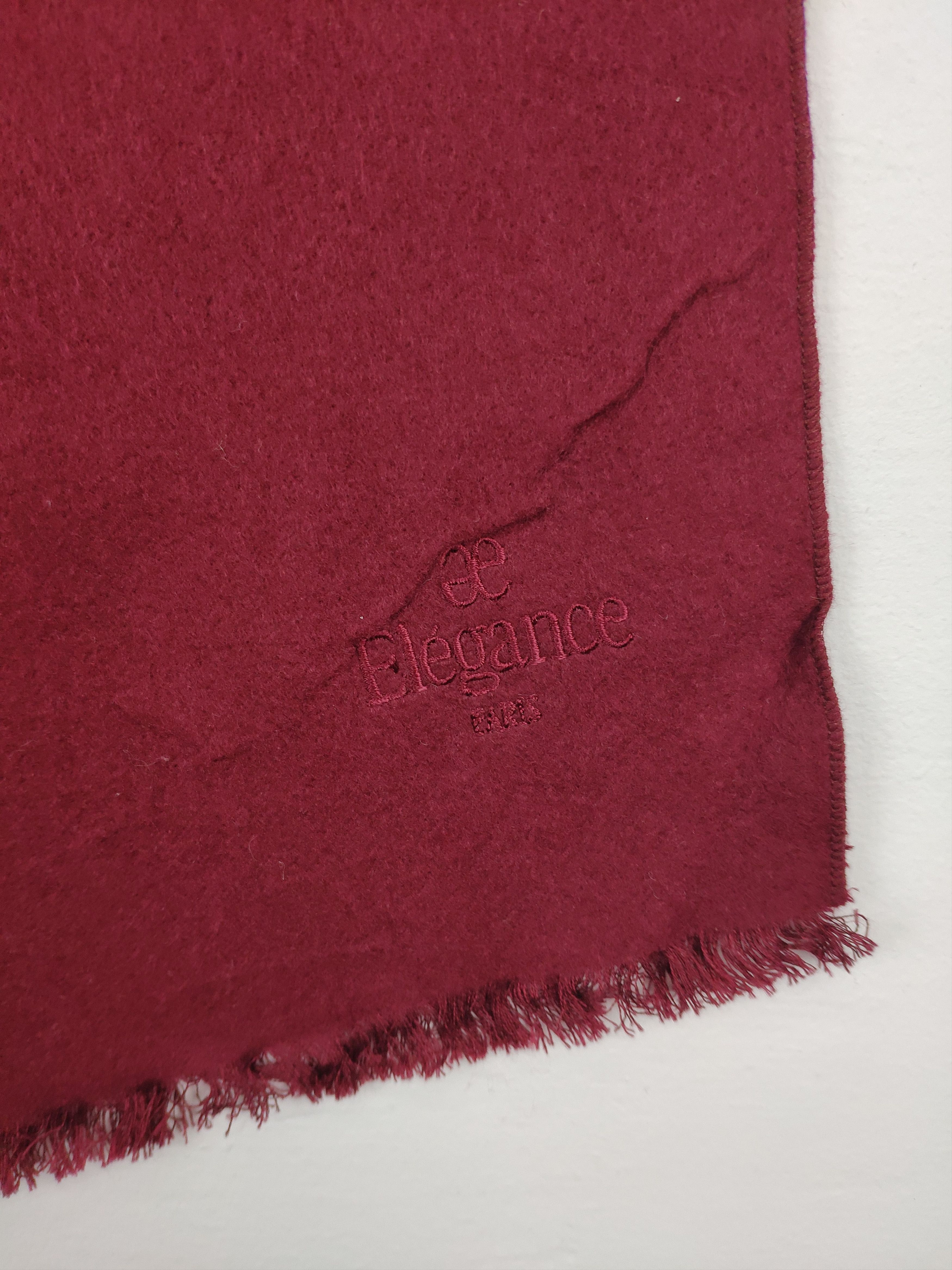 Designer × Vintage Steal 💥 Elegance Paris Wool Scarf Muffler Size ONE SIZE - 4 Thumbnail
