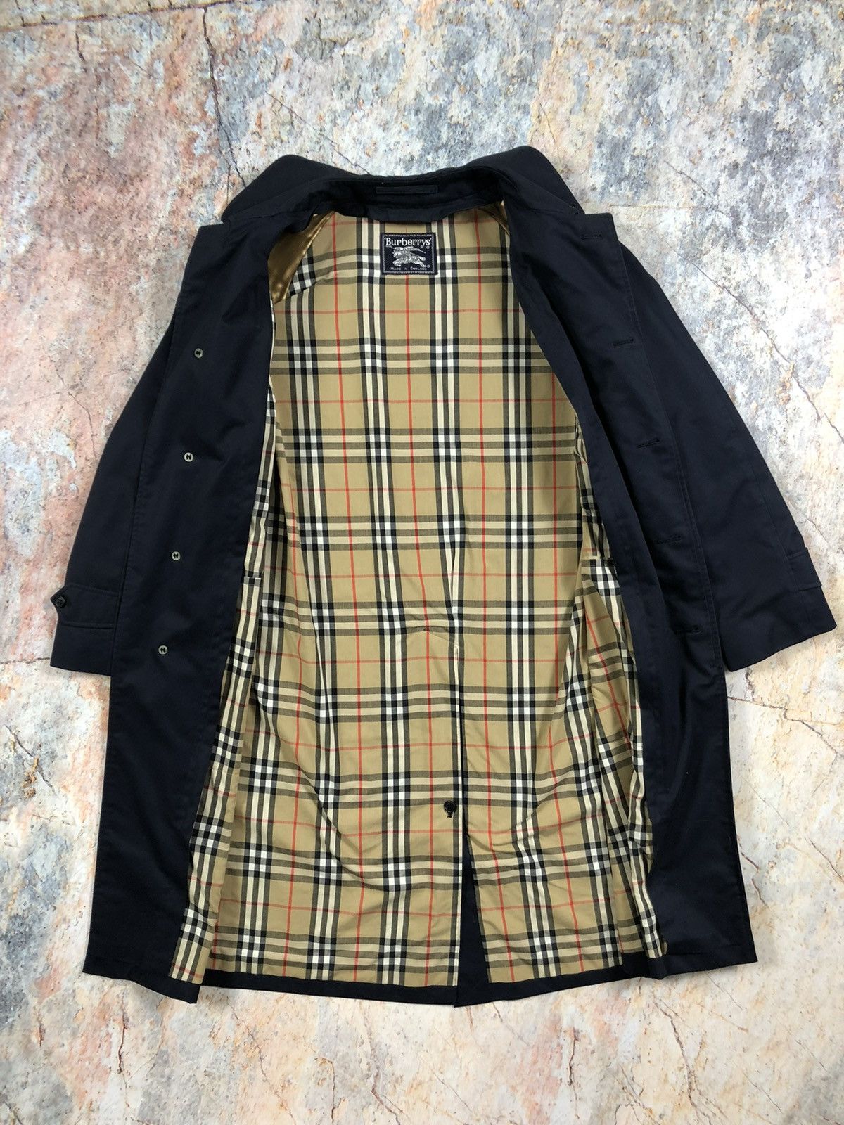 Burberry × Vintage Burberrys blue vintage nova check plated coat trench Size US M / EU 48-50 / 2 - 1 Thumbnail