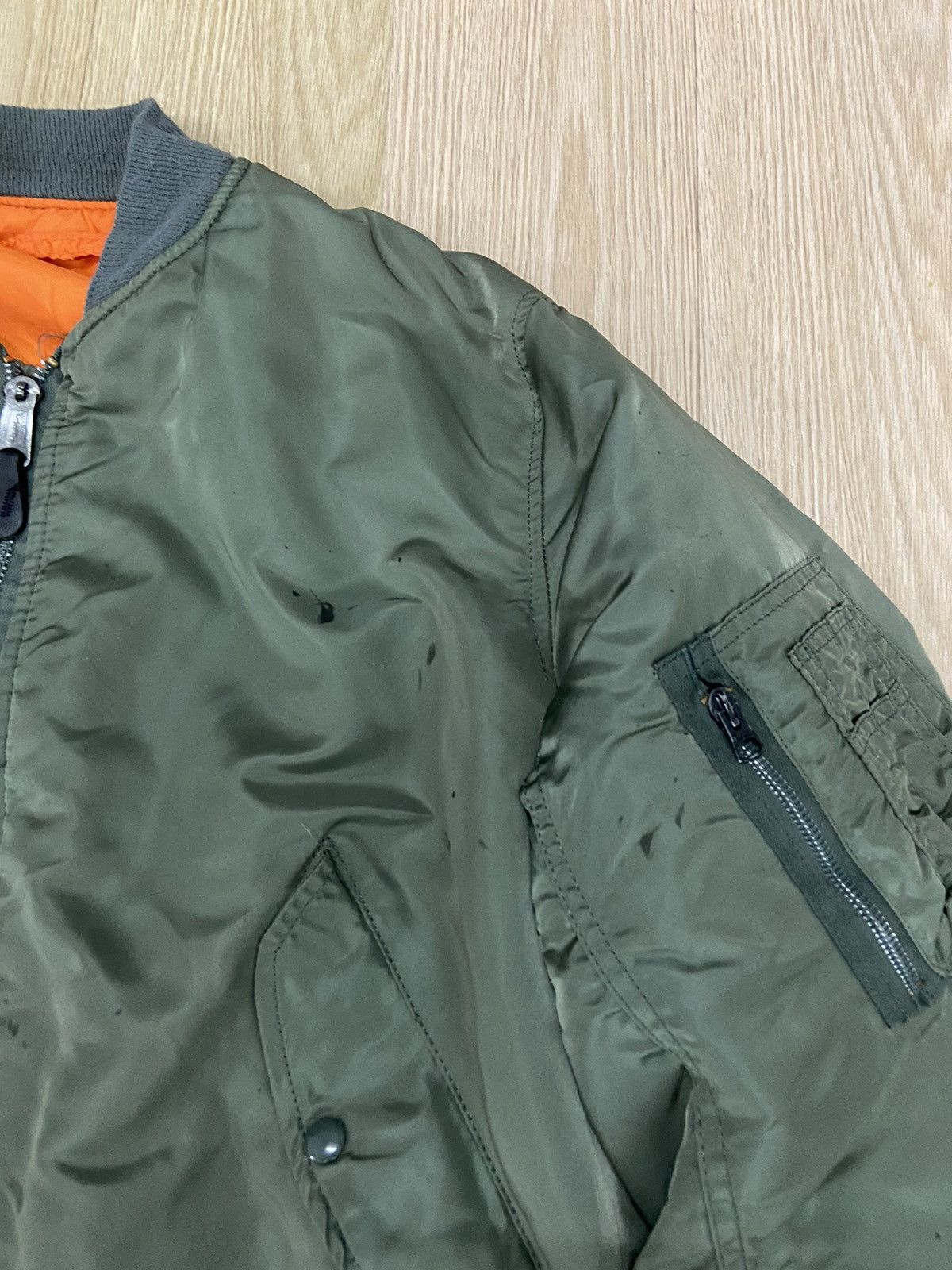 Alpha Industries Vintage distress Alpha Industries MA-1 bomber jacket Size US L / EU 52-54 / 3 - 5 Thumbnail