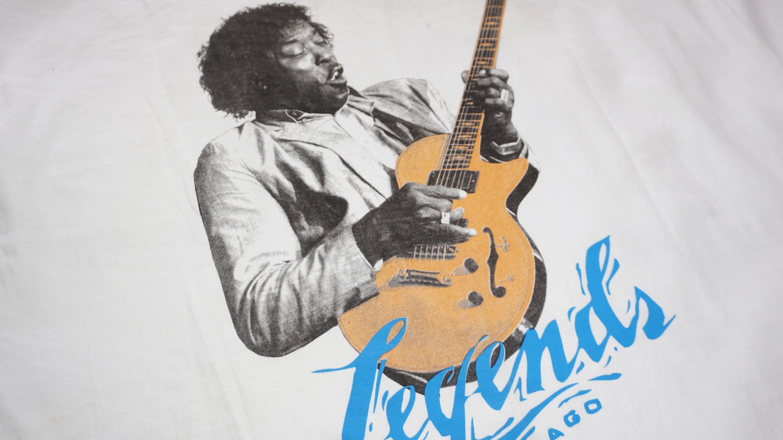 Band Tees × Vintage Buddy Guy Vintage 90s Signed Autograph Chicago Legend Tshirt Size US XL / EU 56 / 4 - 7 Thumbnail