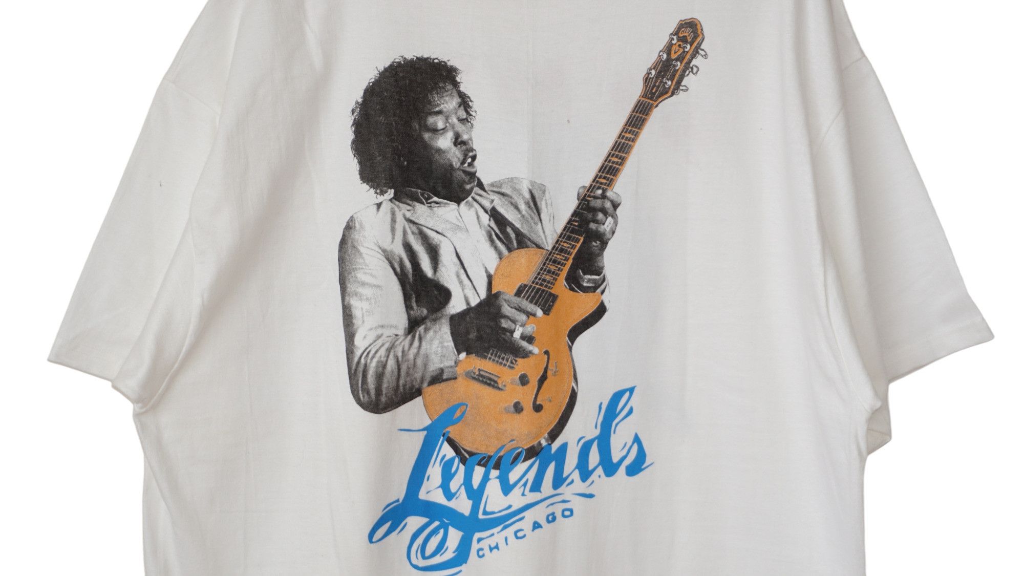 Band Tees × Vintage Buddy Guy Vintage 90s Signed Autograph Chicago Legend Tshirt Size US XL / EU 56 / 4 - 4 Thumbnail