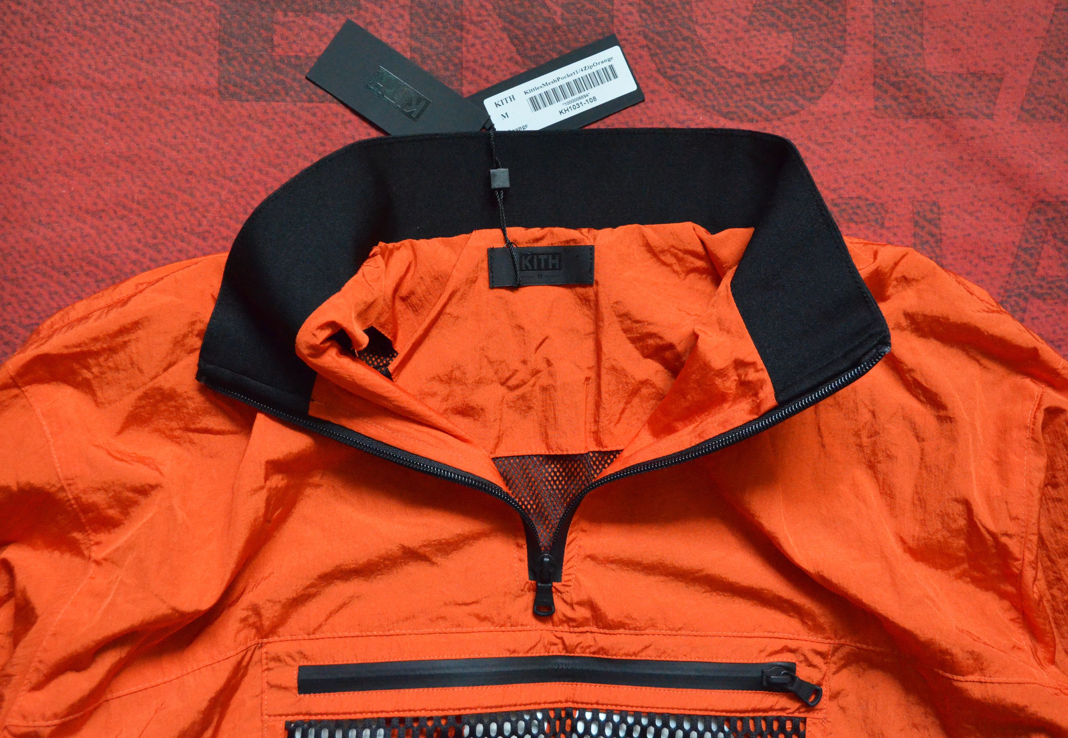 Kith × Ronnie Fieg KITH Kittles Mesh Pocket ¼ ZIP Orange, Ronnie Fieg RRP 225$ Size US M / EU 48-50 / 2 - 3 Thumbnail