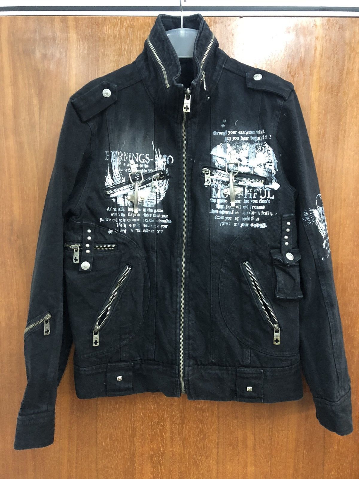 NJNJGO Rhinestone Skeleton Jacket for Men Women, Glitter