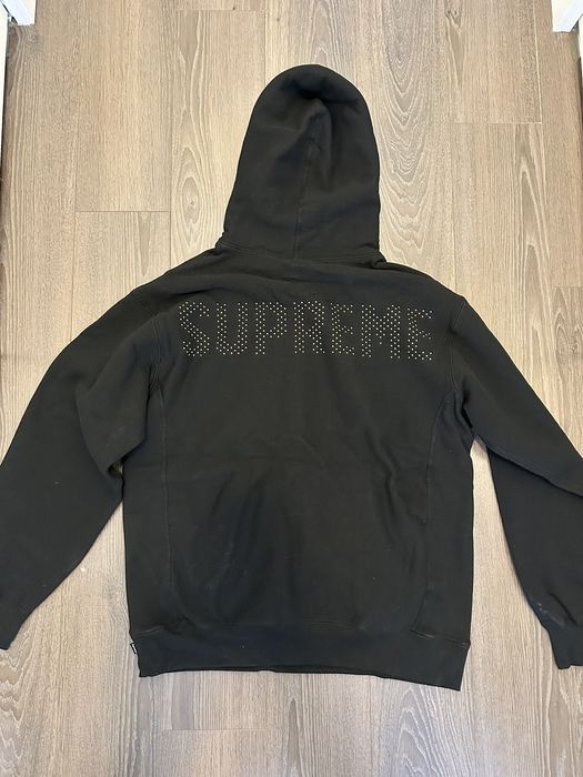 Supreme Black Studded Supreme Hoodie NWT | Grailed