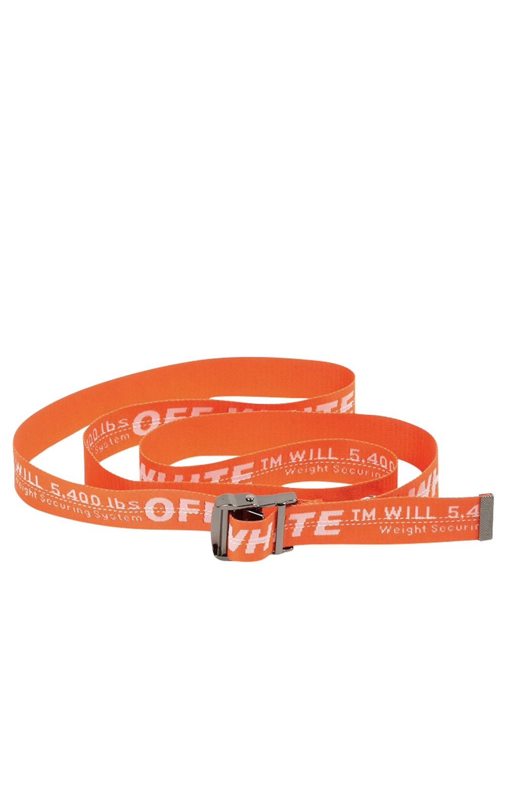 Off White + Orange Industrial Belt