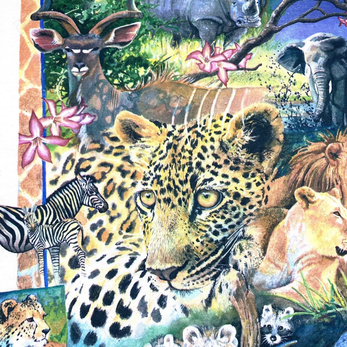 Vintage 90’s Vintage Art Wildlife Africa T Shirt by Art Venture hype Size US L / EU 52-54 / 3 - 5 Thumbnail