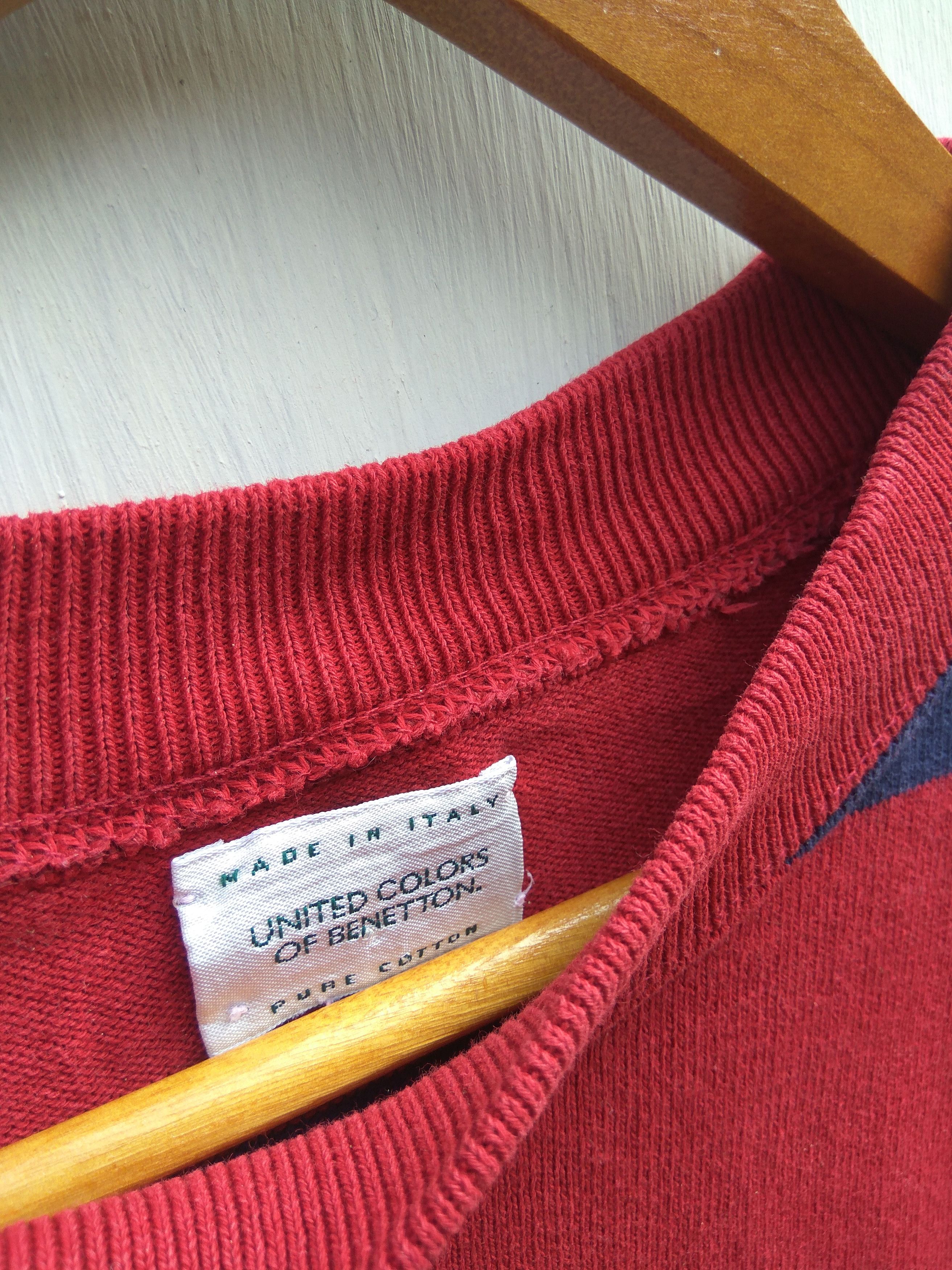 Benetton United Colors of Benetton sweatshirt embroidery distressed Size US M / EU 48-50 / 2 - 4 Thumbnail