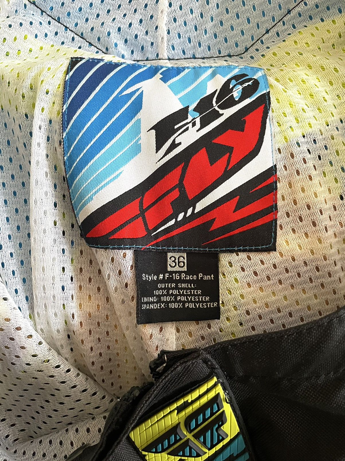 Vintage Vintage FLY Racing Pants size 36 Black/Lime/Blue Size US 36 / EU 52 - 6 Thumbnail