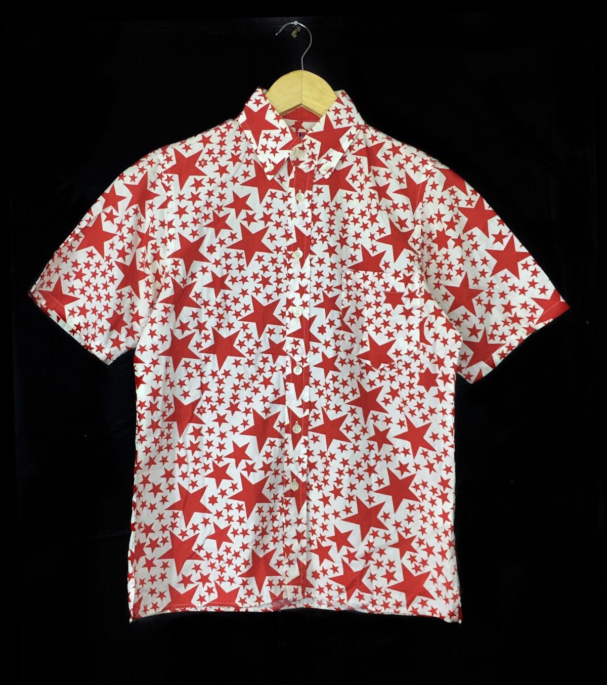 Bape OG A Bathing Ape Bape Fullprint Star Red White Color Shirt Size US S / EU 44-46 / 1 - 1 Thumbnail
