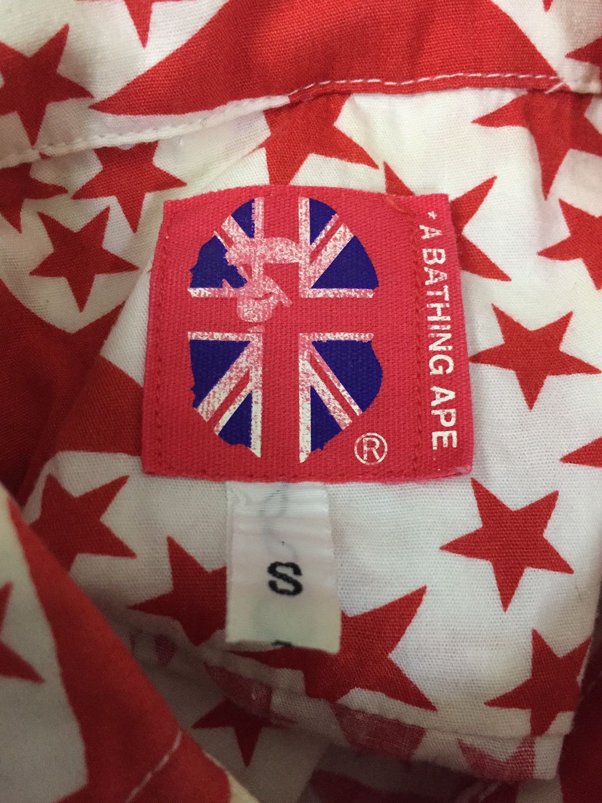 Bape OG A Bathing Ape Bape Fullprint Star Red White Color Shirt Size US S / EU 44-46 / 1 - 8 Thumbnail