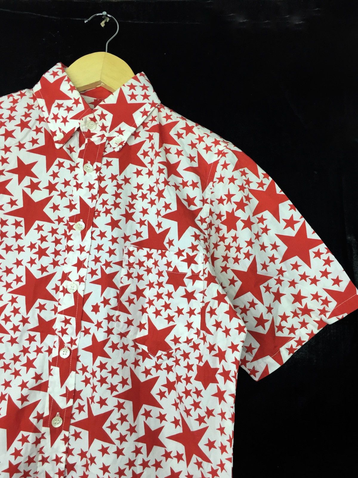 Bape OG A Bathing Ape Bape Fullprint Star Red White Color Shirt Size US S / EU 44-46 / 1 - 2 Thumbnail