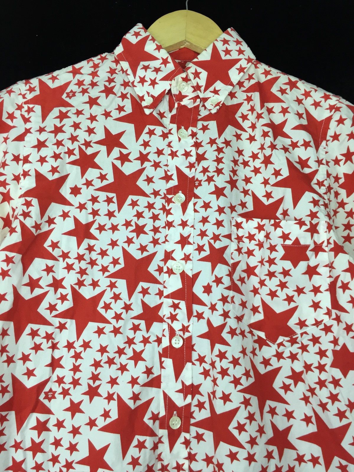 Bape OG A Bathing Ape Bape Fullprint Star Red White Color Shirt Size US S / EU 44-46 / 1 - 7 Thumbnail