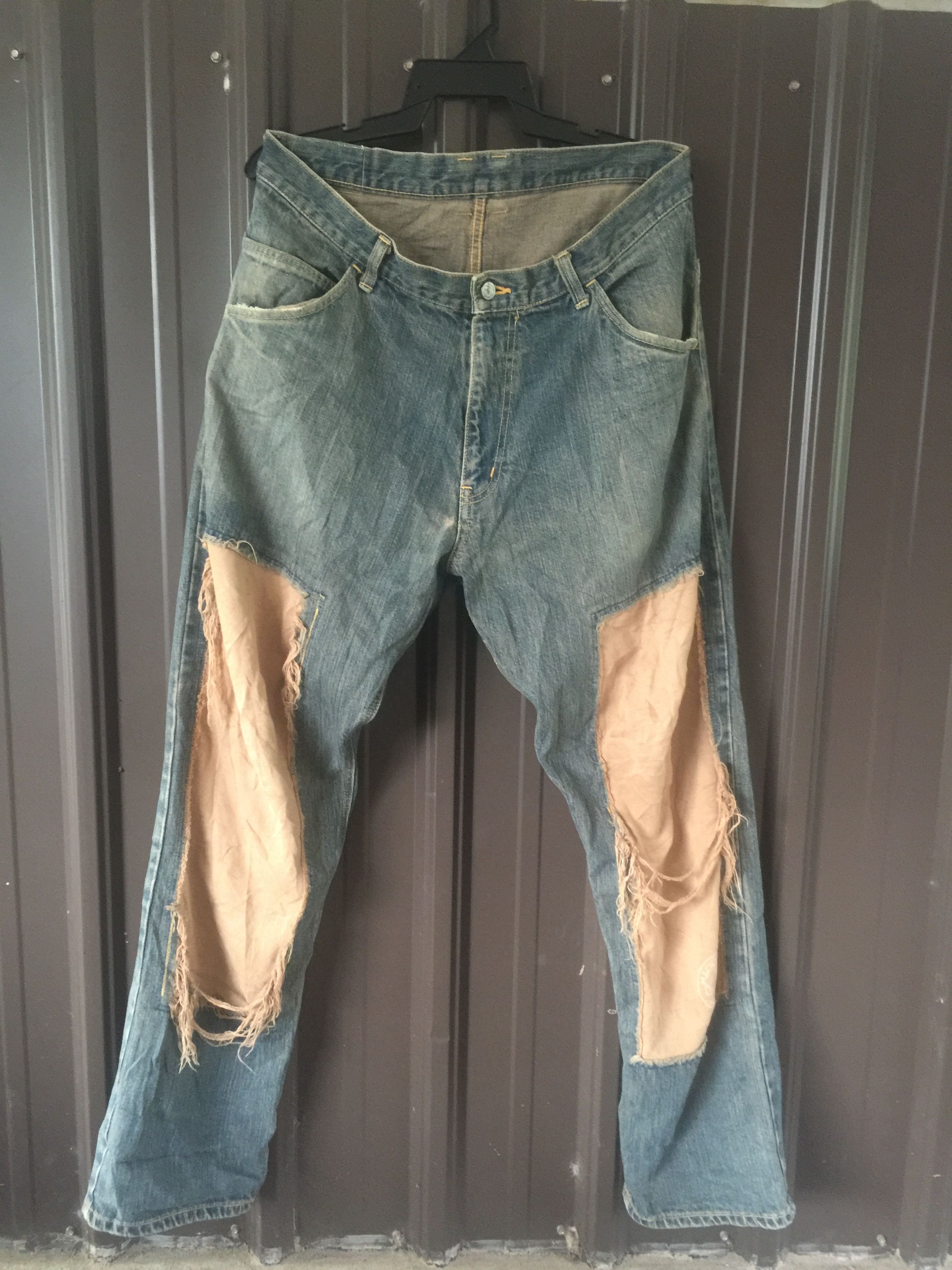 Hiroshi Fujiwara × Japanese Brand 🔥RARE🔥Mackdaddy Distressed Jeans Size US 34 / EU 50 - 1 Thumbnail