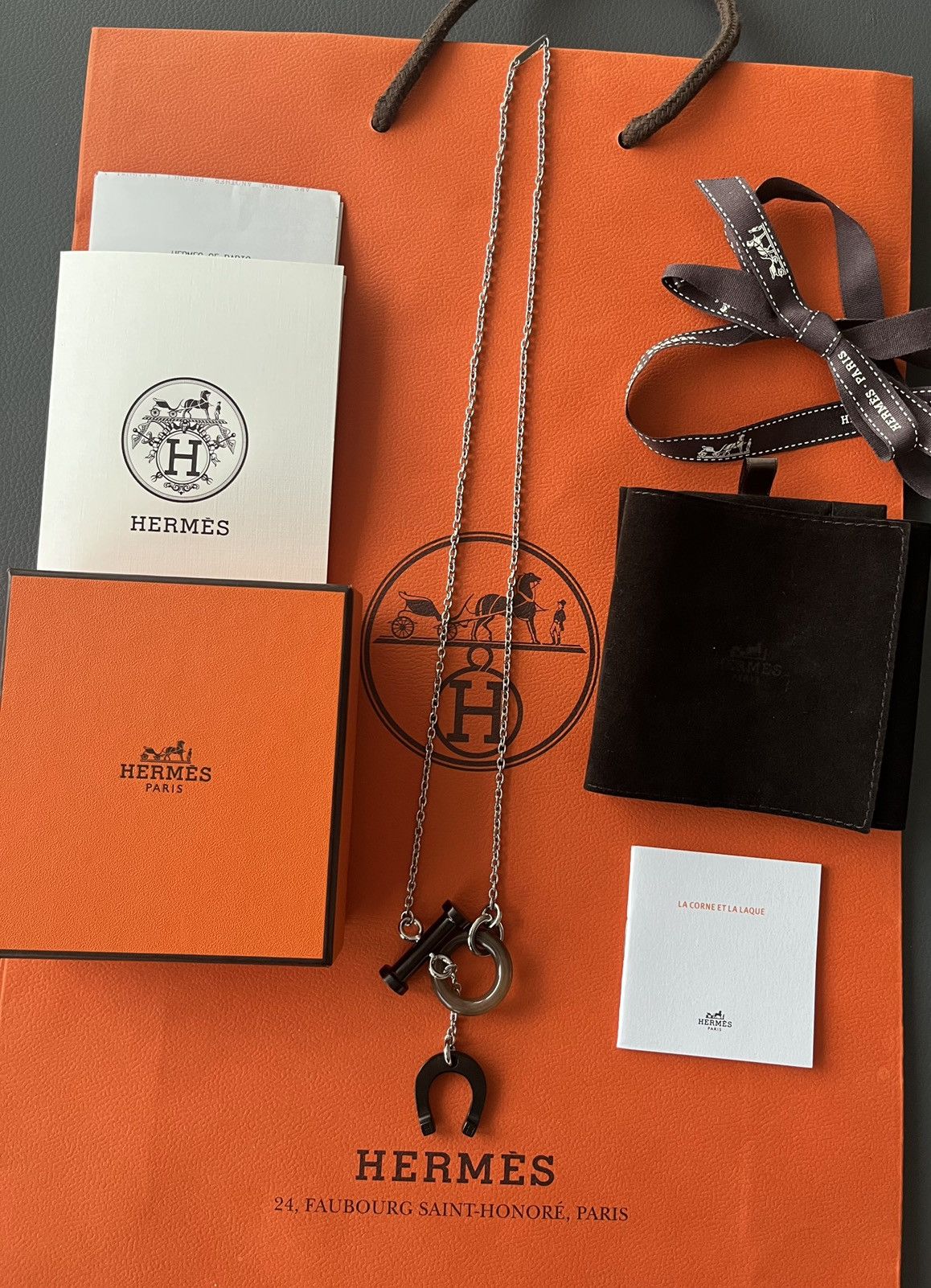 Hermes Super Runway Limited Edition Horn Lacquer Necklace Brand New Size ONE SIZE - 8 Thumbnail
